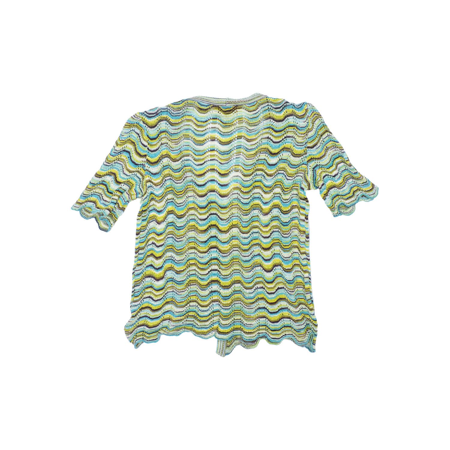 Missoni MISSONI WAVED ZIG-ZAG PATTERN KNIT CARDIGAN Size M / US 6-8 / IT 42-44 - 2 Thumbnail