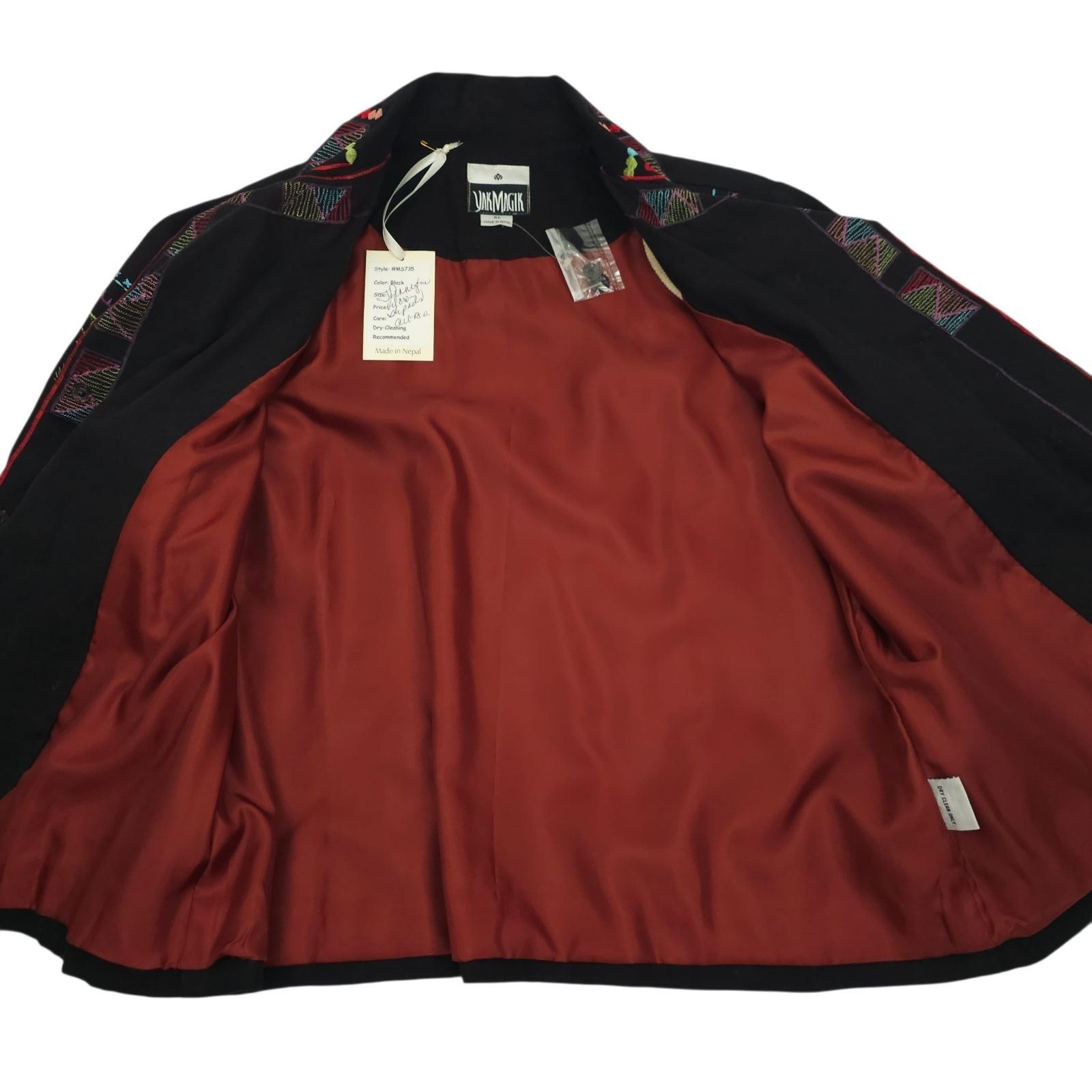 Other Yak Magik Embroidered Jacket XL Art to Wear Boho Cotton Size XL / US 12-14 / IT 48-50 - 7 Thumbnail