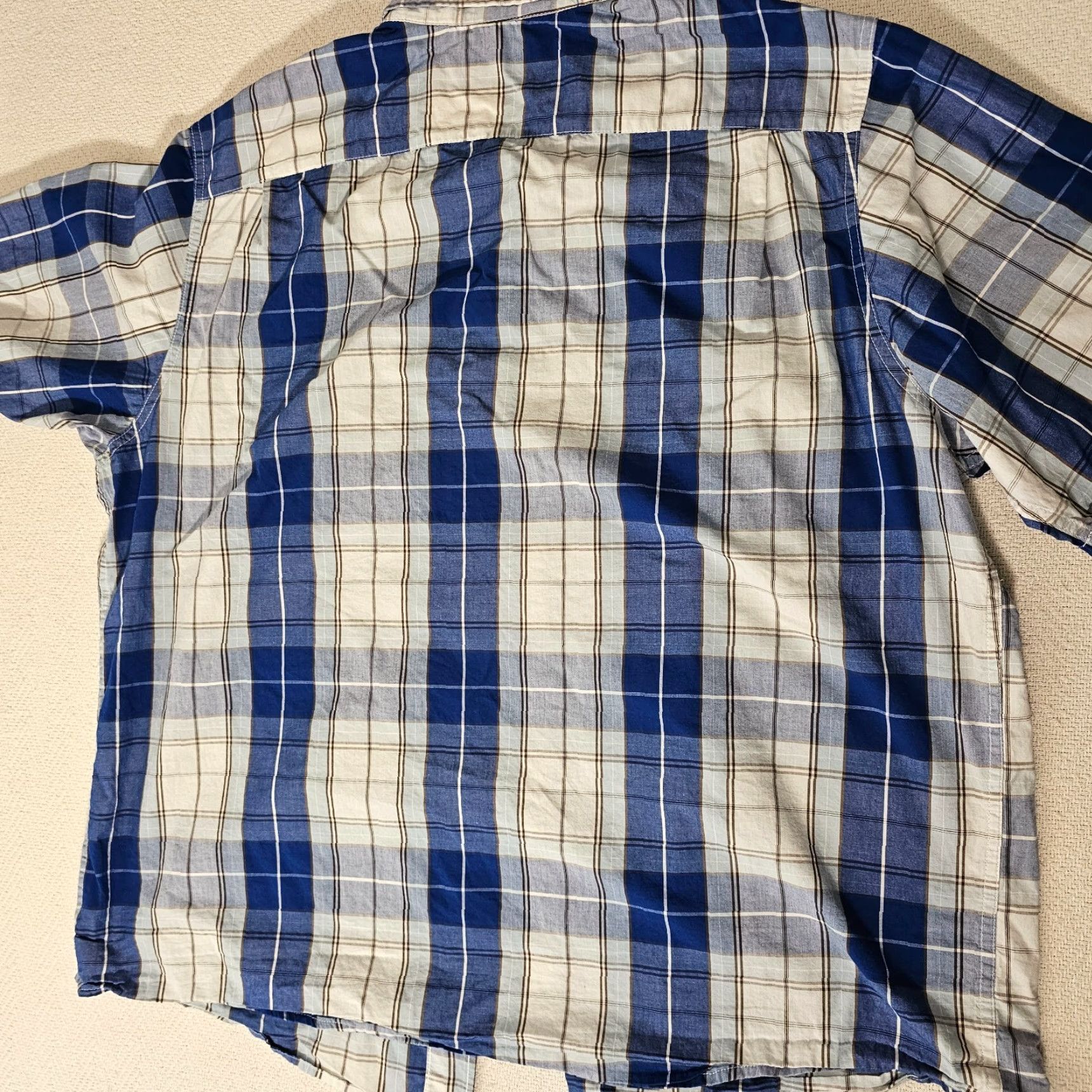 Wrangler Wrangler Button-Down Shirt 2XL Blue Plaid Short Sleeve Pocket Authentic Size US XXL / EU 58 / 5 - 7 Thumbnail
