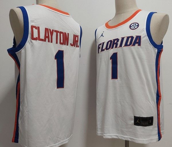 Florida Gators #1 Walter Clayton Jr. White Stitched Jersey