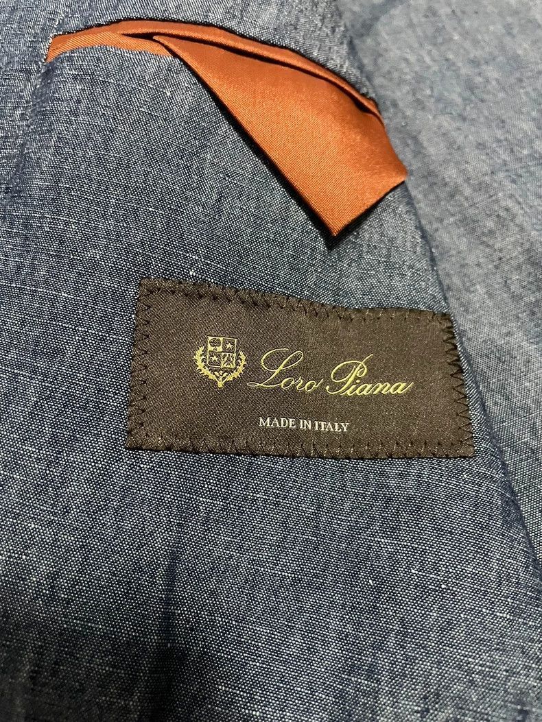 Loro Piana Loro Piana Men's Double-Breasted Denim Jacket- Size US S / EU 44-46 / 1 - 6 Thumbnail
