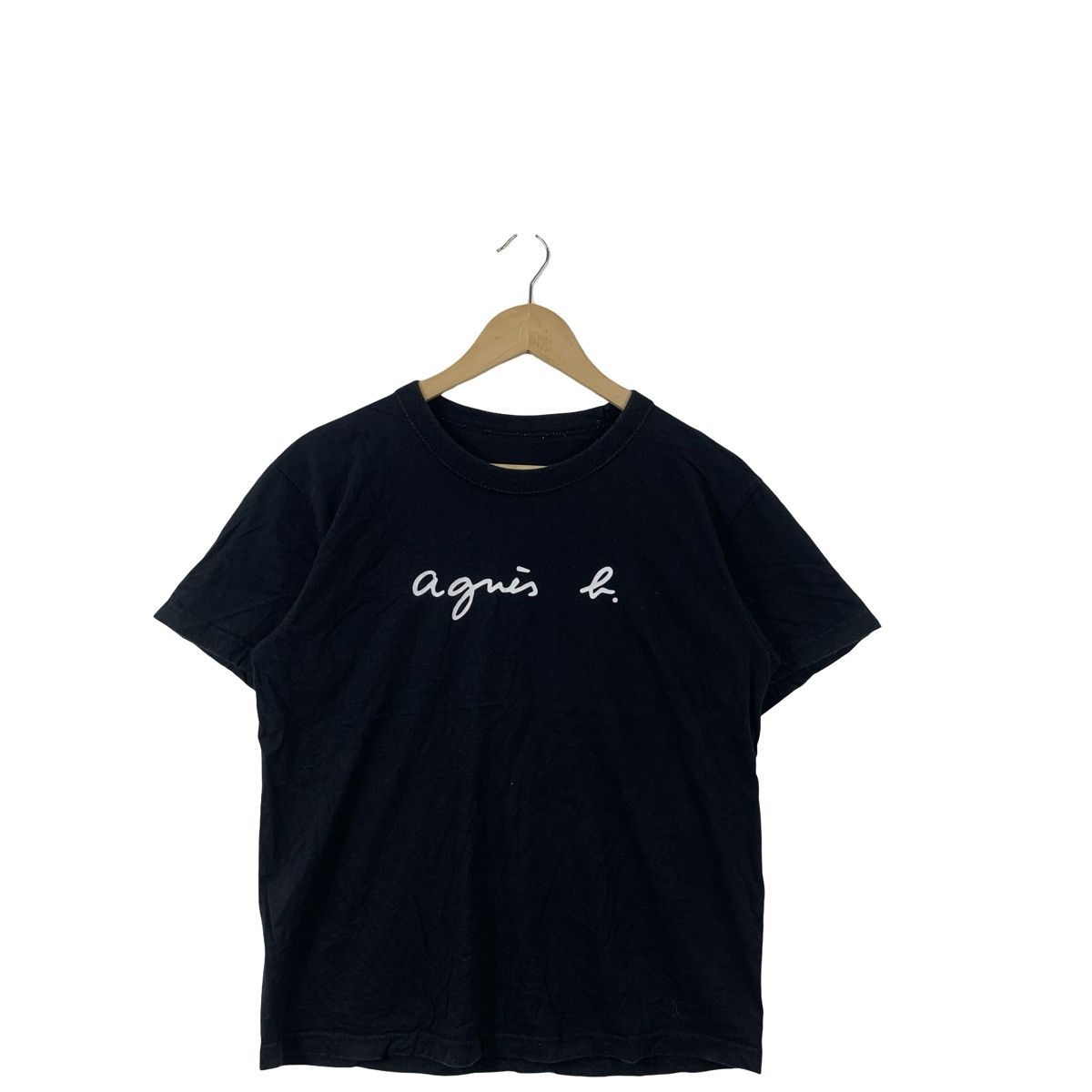 agnes b. Vintage Agnes b. Script Logo T-Shirt Minimalist Designer Size M / US 6-8 / IT 42-44 - 5 Thumbnail