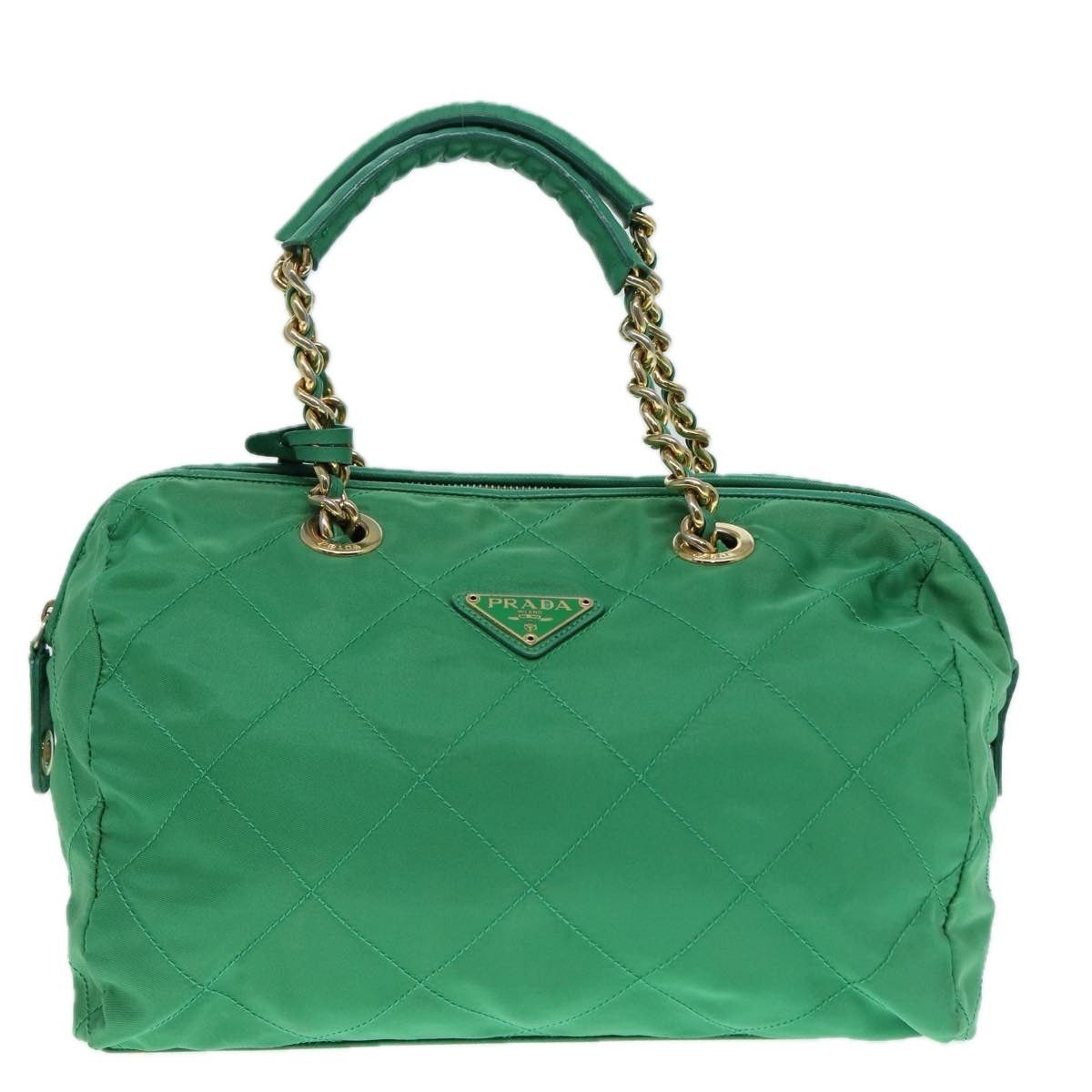 Prada PRADA Hand Bag Nylon Green Gold Size ONE SIZE - 13 Thumbnail