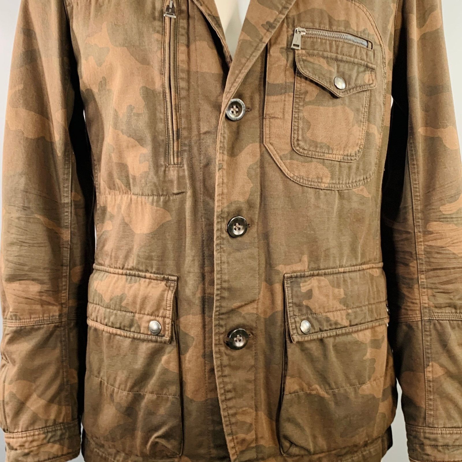 Ralph Lauren RALPH LAUREN BLACK LABEL Brown Black Cotton Utility Jacket Size US L / EU 52-54 / 3 - 2 Thumbnail