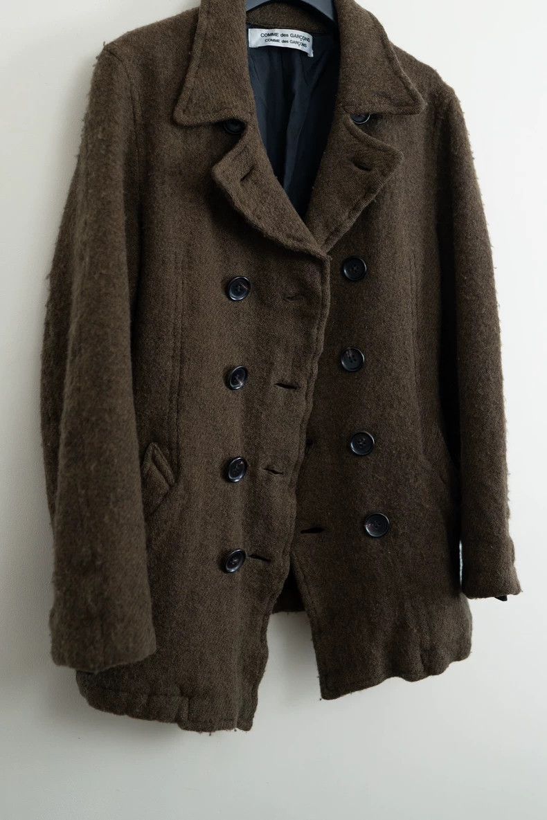 Comme des Garcons Felt wool double-breasted lapel coat