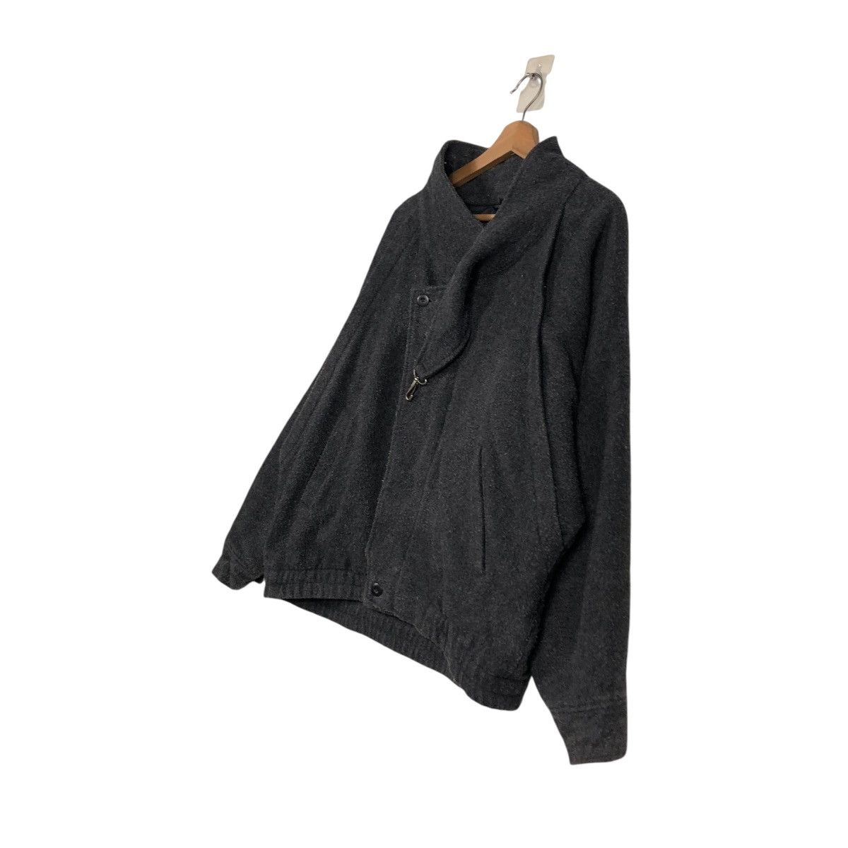 Vintage 🔥VINTAGE WOOL BOMBER JACKET BONDAGE HIDDEN COLLAR BIKER Size US M / EU 48-50 / 2 - 4 Thumbnail