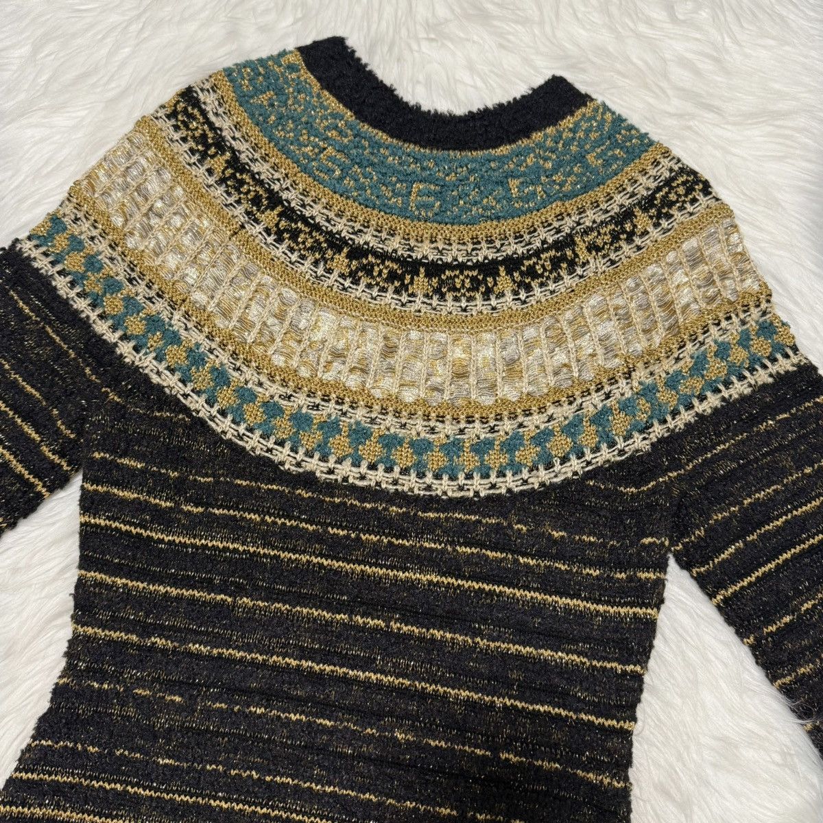 Chanel Authentic Chanel COCO decoration long-sleeve knit dress 36 Size XS / US 0-2 / IT 36-38 - 9 Thumbnail