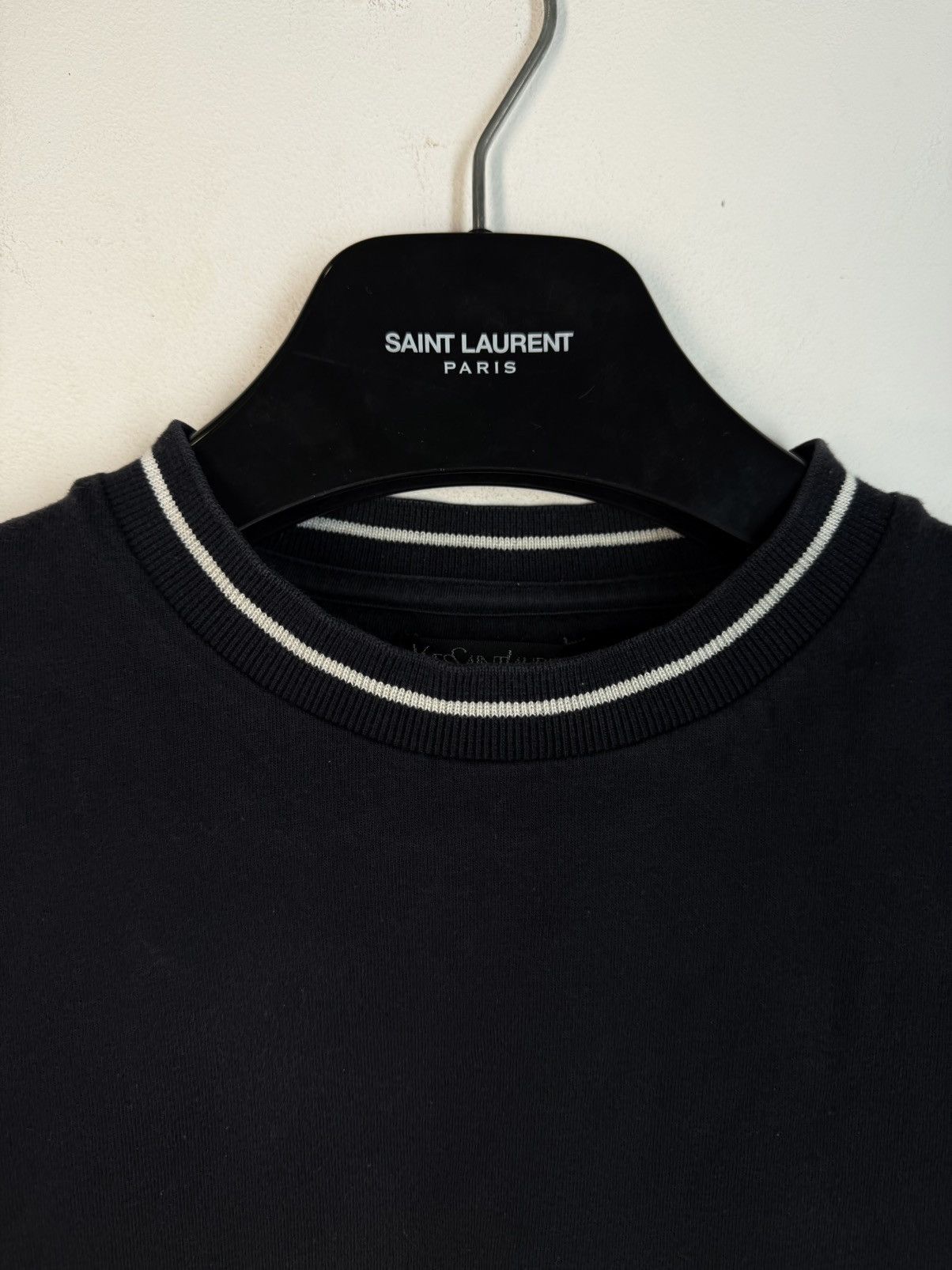 Yves Saint Laurent Black 90s YSL T-shirt Logo Vintage Yves Saint Laurent Size US L / EU 52-54 / 3 - 5 Thumbnail