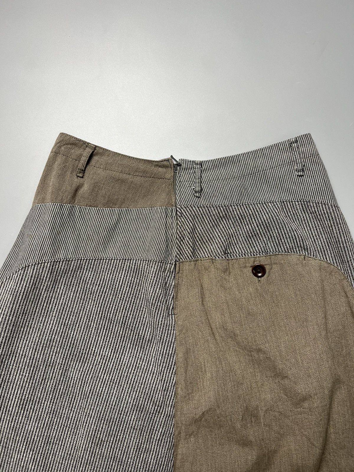 Kapital Kapital Patchwork Hikory/HerringboneTwill Midi Skirts Size 28" / US 6 / IT 42 - 5 Thumbnail