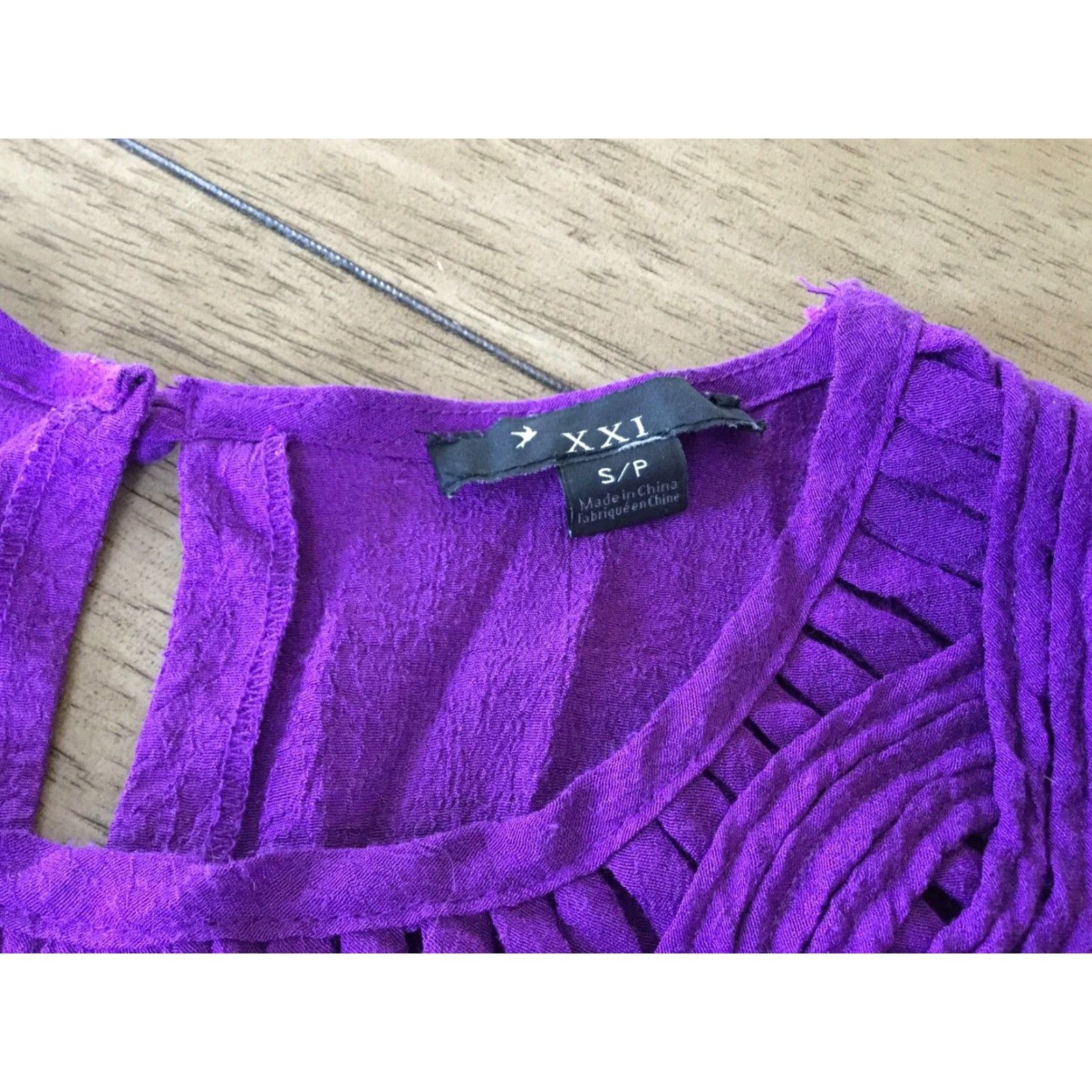 Vintage VINTAGE Forever 21 Womens XXI Purple Tank Blouse Size S/P Casual Sleeveless Knit's Solid 2000s Girls Size S / US 4 / IT 40 - 4 Thumbnail