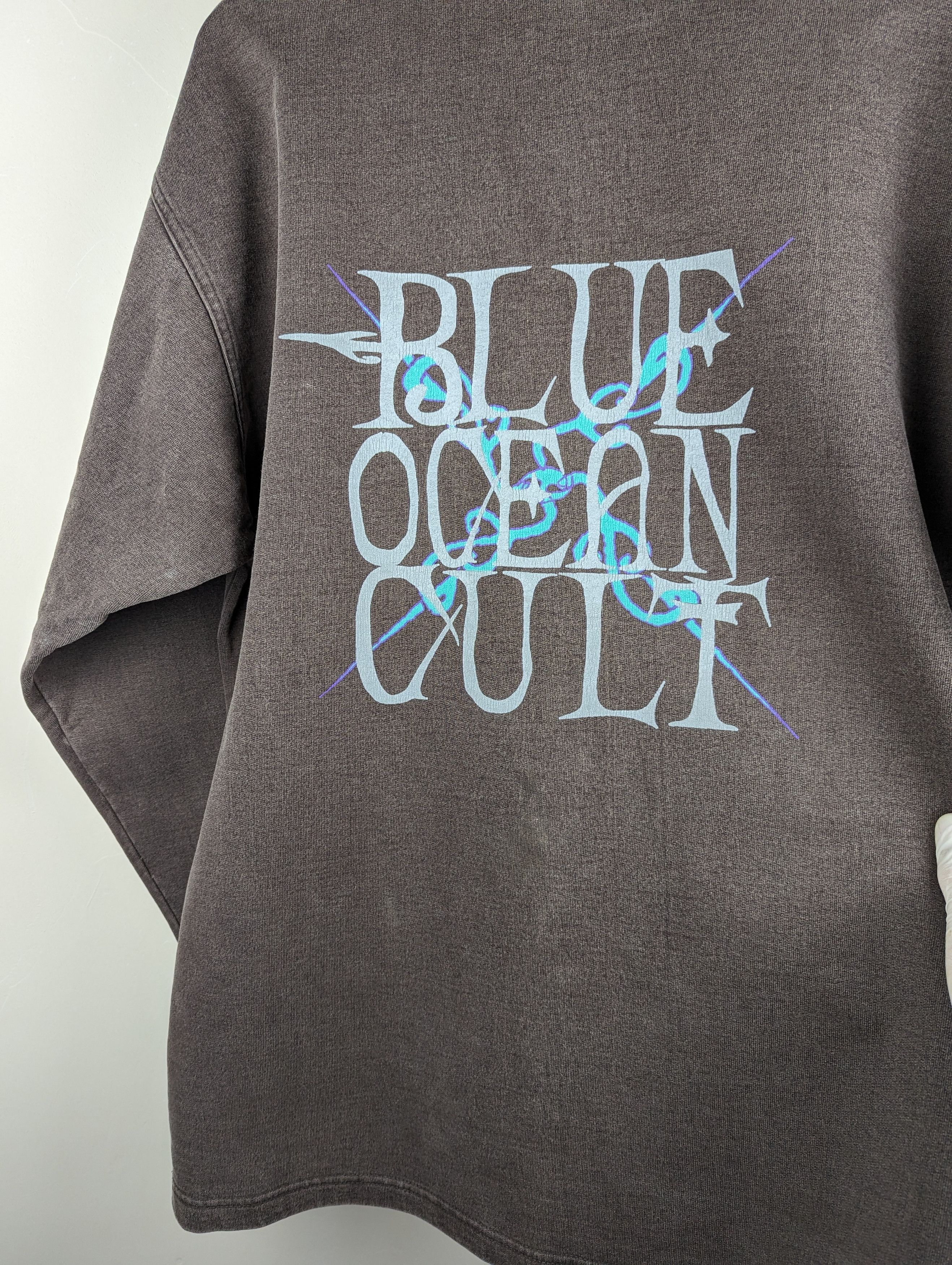 Other Vintage Oversized y2k Sky & Hi Sweatshirt "Blue Ocean Cult" Size US L / EU 52-54 / 3 - 3 Thumbnail