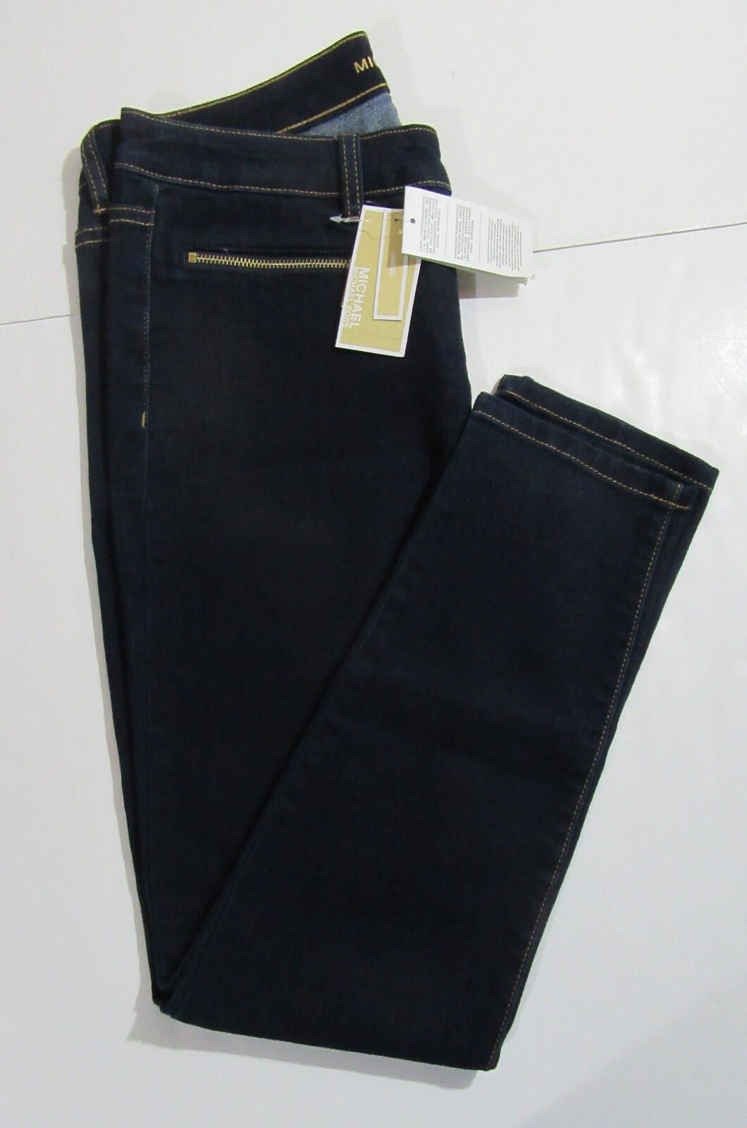 Michael Kors Michael Kors Womens Skinny Denim Jeans Overdyed Indigo 6 NWT Size 28" / US 6 / IT 42 - 4 Thumbnail