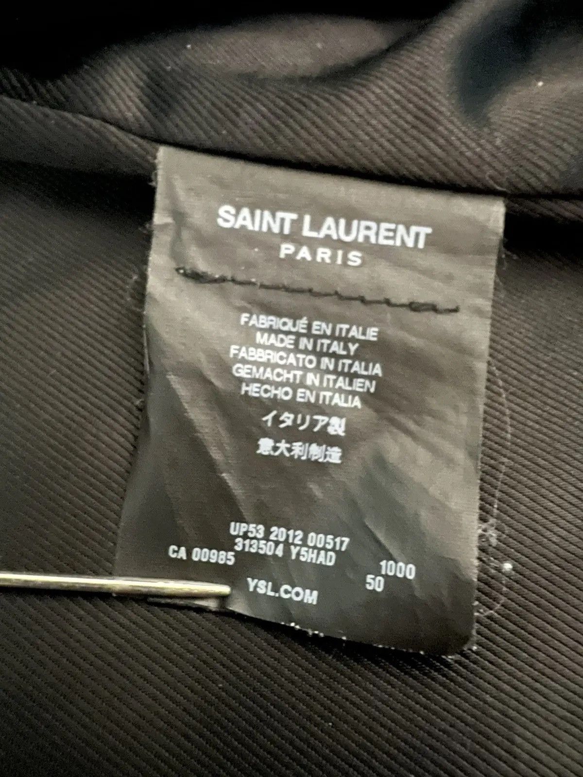Yves Saint Laurent Hedi Slimane × Yves Saint Laurent Leather Jacket Size US M / EU 48-50 / 2 - 5 Thumbnail