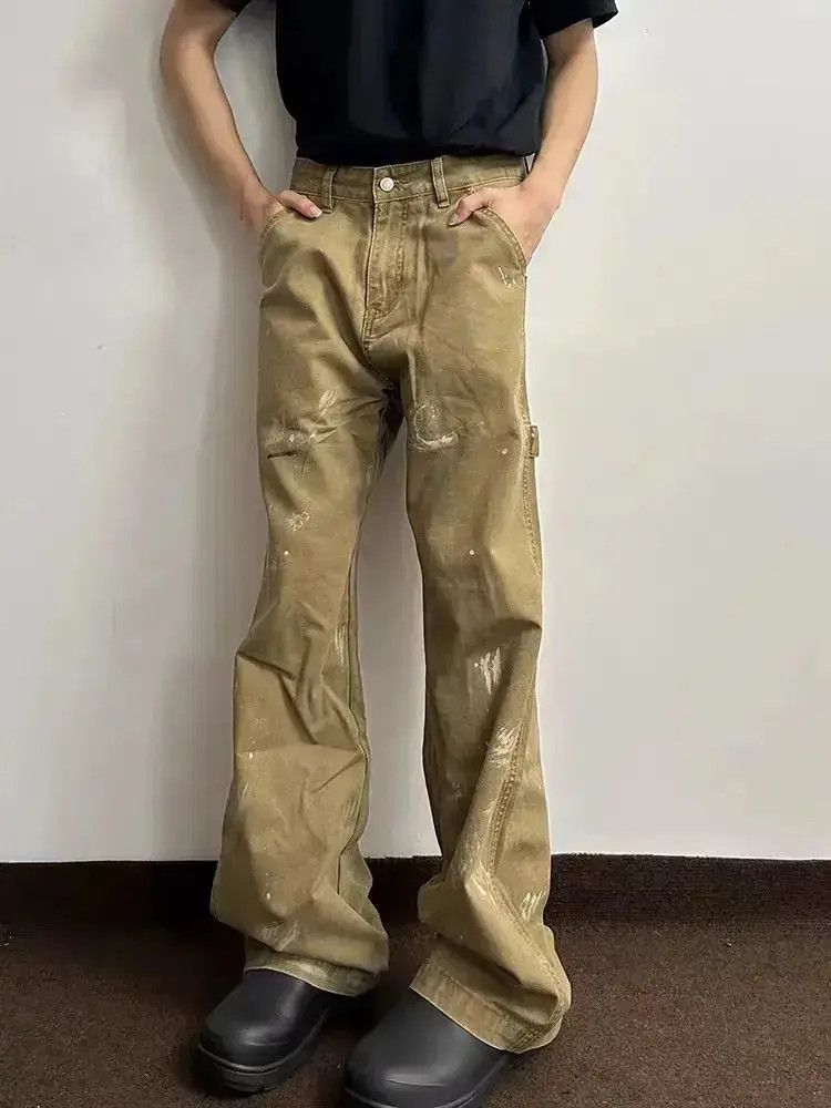Japanese Brand High street vintage Y2K inked baggy work jeans Size US 30 / EU 46 - 1 Thumbnail