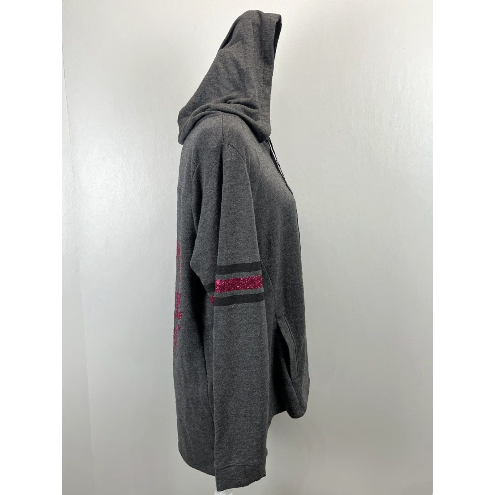 Juicy Couture VINTAGE Juicy Couture Hoodie Sweatshirt Jacket Women's Full Zip XL Gray Bling Y2K 2000s Activewear Mens? Women?—Gender at end: Womens Size XL / US 12-14 / IT 48-50 - 4 Thumbnail