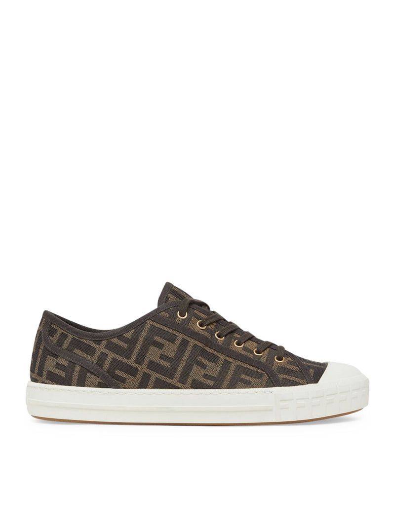 Fendi DOMINO LOW TOP SNEAKER IN FF FABRIC Size US 7 / IT 37 - 1 Thumbnail