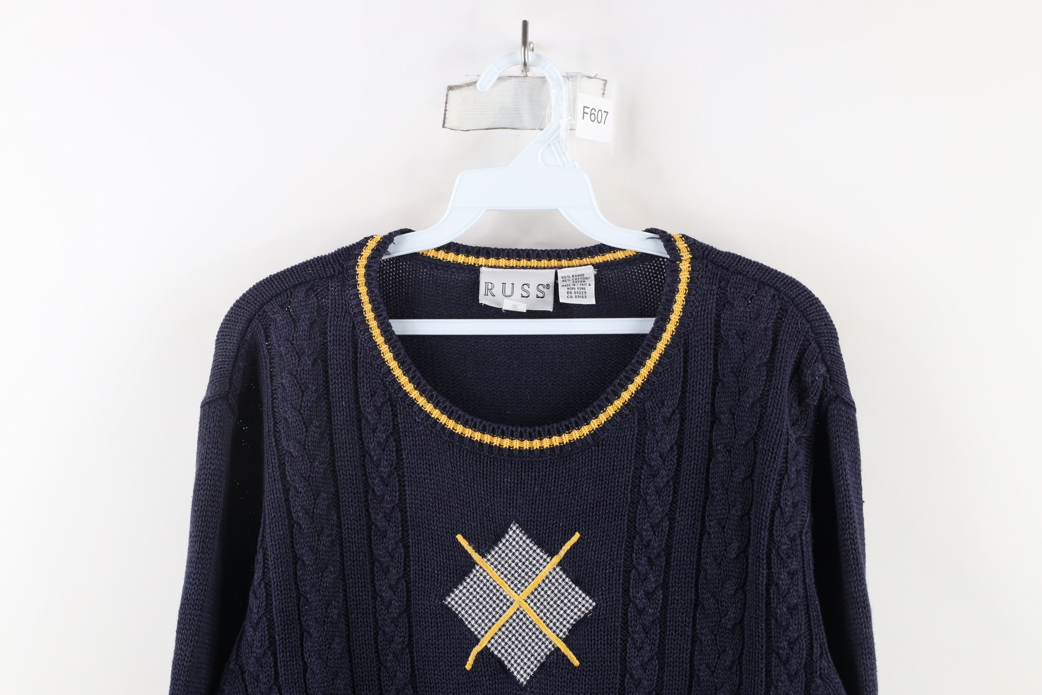 Vintage Vintage 90s Streetwear Diamond Ribbed Cable Knit Sweater Size S / US 4 / IT 40 - 2 Thumbnail
