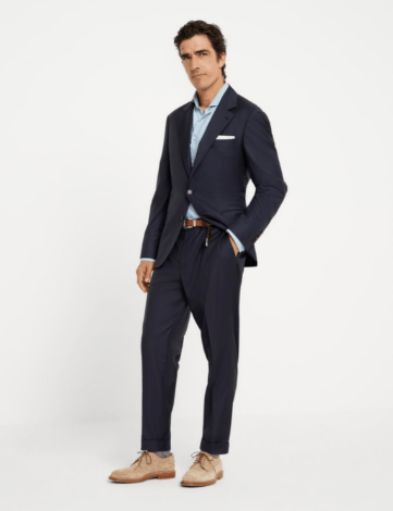 Brunello Cucinelli Suit in Navy Size US S / EU 44-46 / 1 - 1 Thumbnail