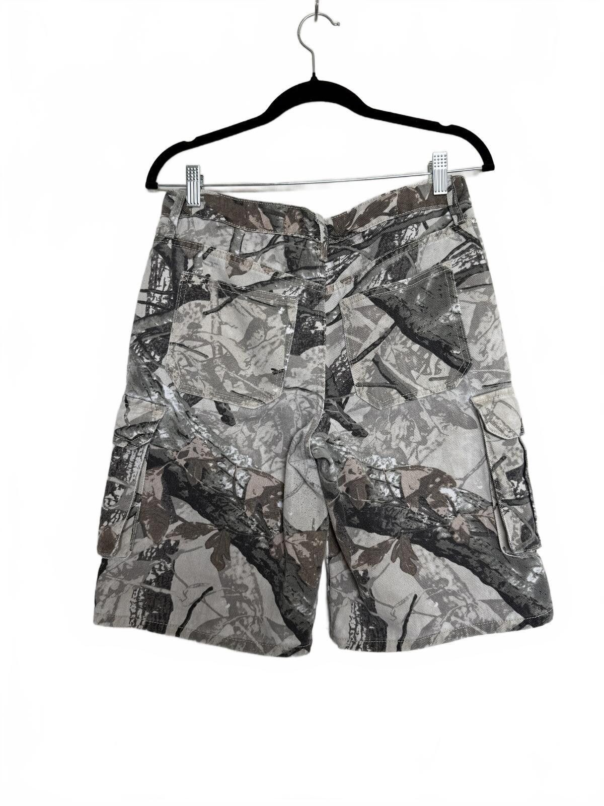 Unknown London Women Outdoors Forest Camouflage Denim Cargo Shorts Size 28" / US 6 / IT 42 - 3 Thumbnail