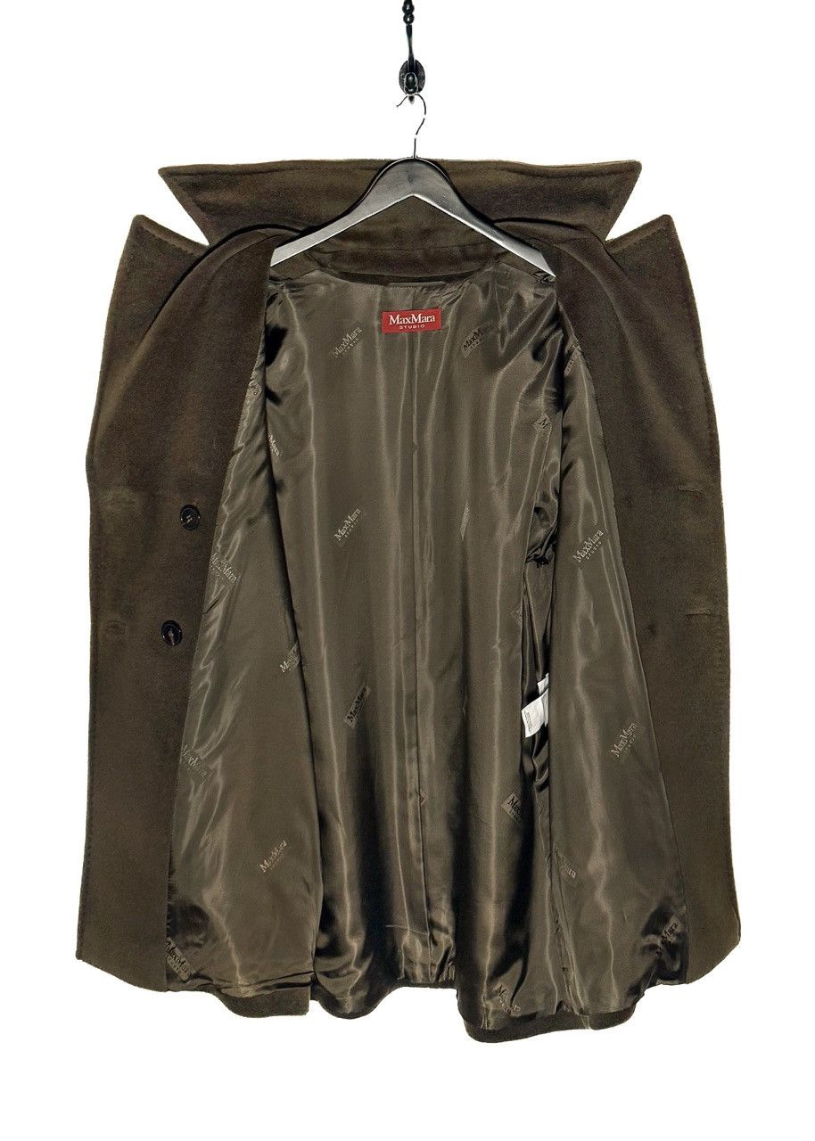 Max Mara Max Mara Studio Gelada Khaki Brown Wool Peacoat Size XL / US 12-14 / IT 48-50 - 6 Thumbnail