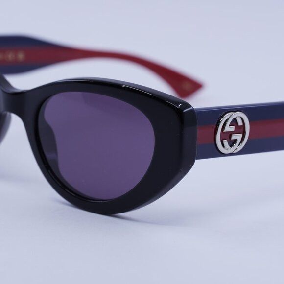 Gucci 🕶️ New Gucci GG1862S 004 Sunglasses - Shiny Black/Blue/Red Size ONE SIZE - 4 Thumbnail