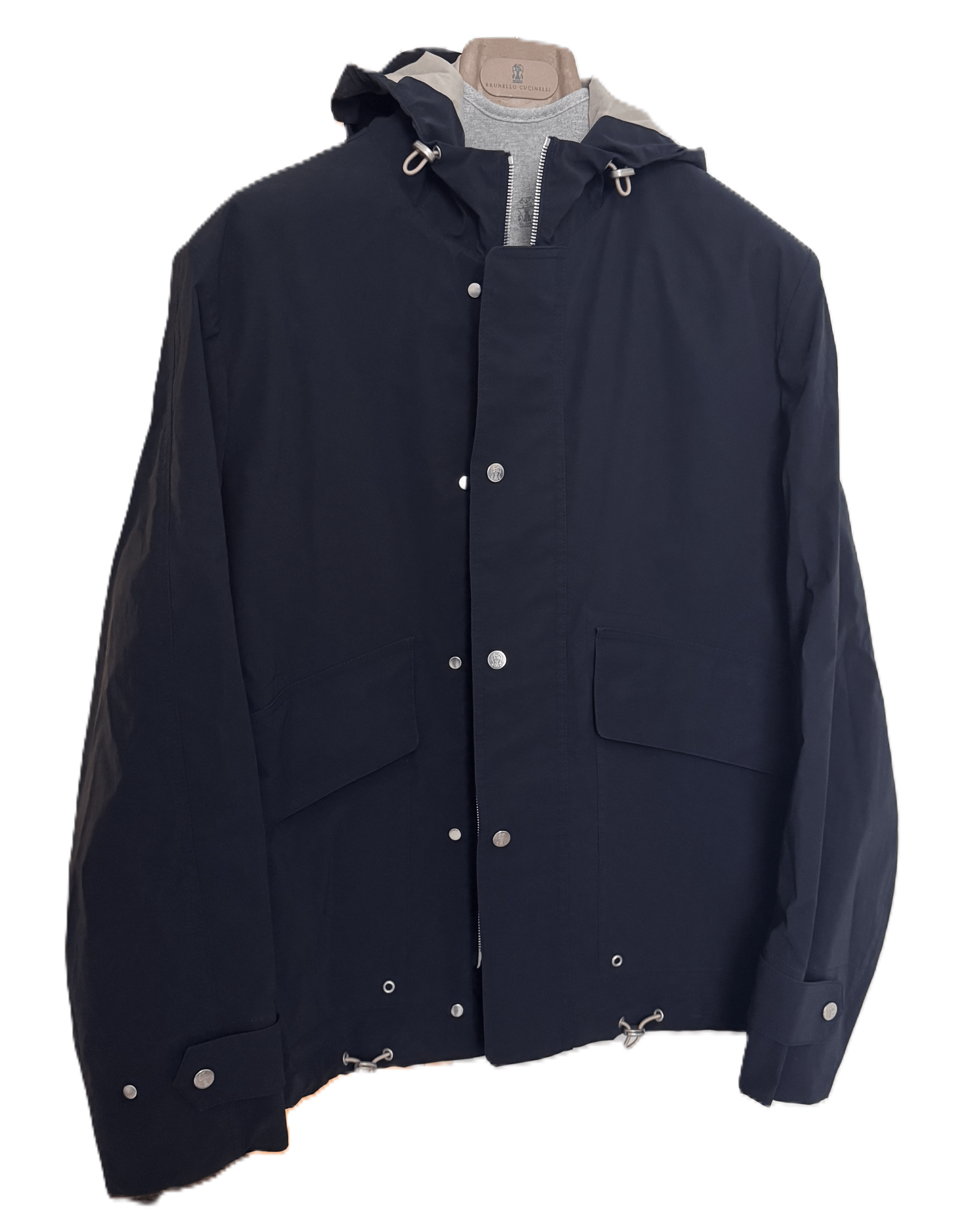 Brunello Cucinelli Cotton-Shell Waterproof Hooded Short Parka MR4566531P Size US M / EU 48-50 / 2 - 5 Thumbnail