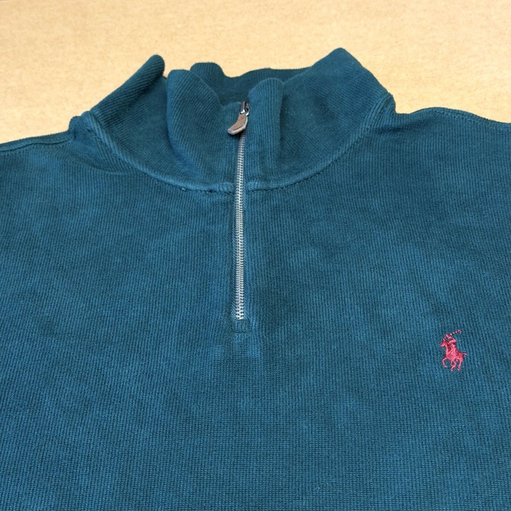 Polo Ralph Lauren Polo Ralph Lauren Mens 2XL Green Cotton Sweater Mock Neck Pullover Size US XXL / EU 58 / 5 - 4 Thumbnail