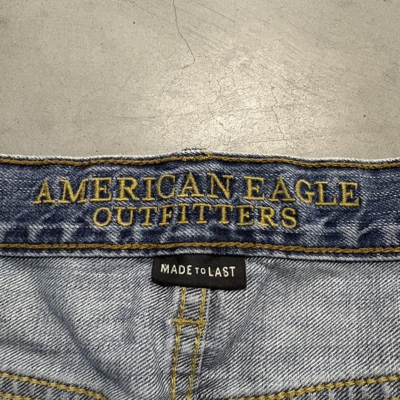 Vintage Crazy Vintage Y2K/2000s Baggy American Eagle Streetwear Workwear Style Medium Blue Wash Denim Jeans! Size US 34 / EU 50 - 6 Thumbnail