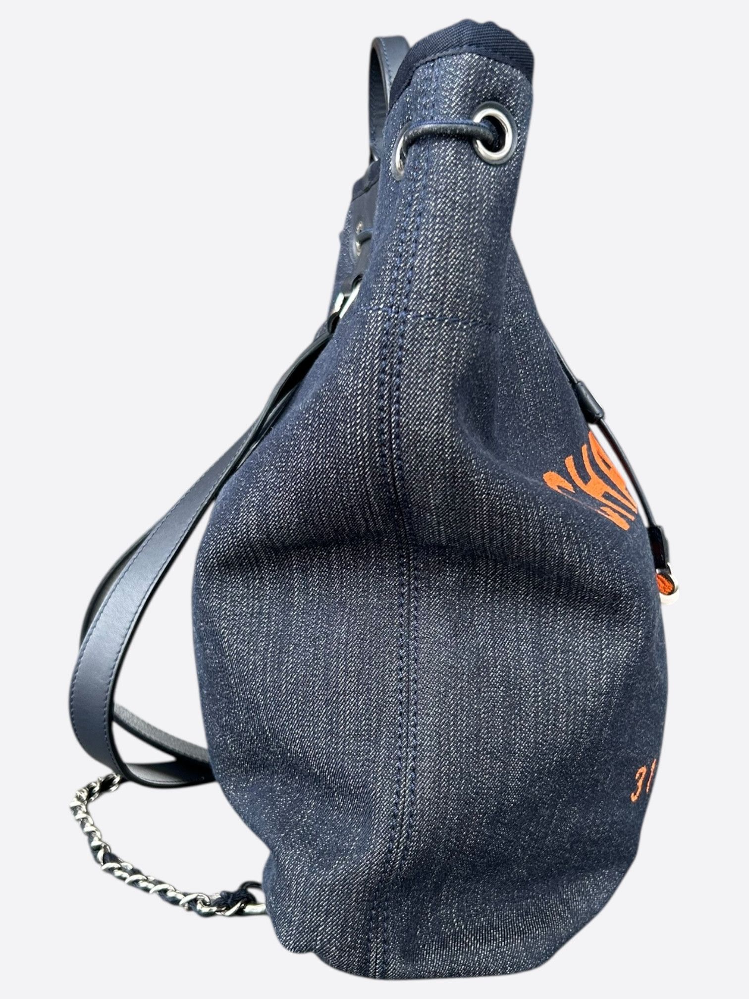 Chanel Chanel Blue & Orange Deauville Denim Drawstring Bag Size ONE SIZE - 2 Thumbnail