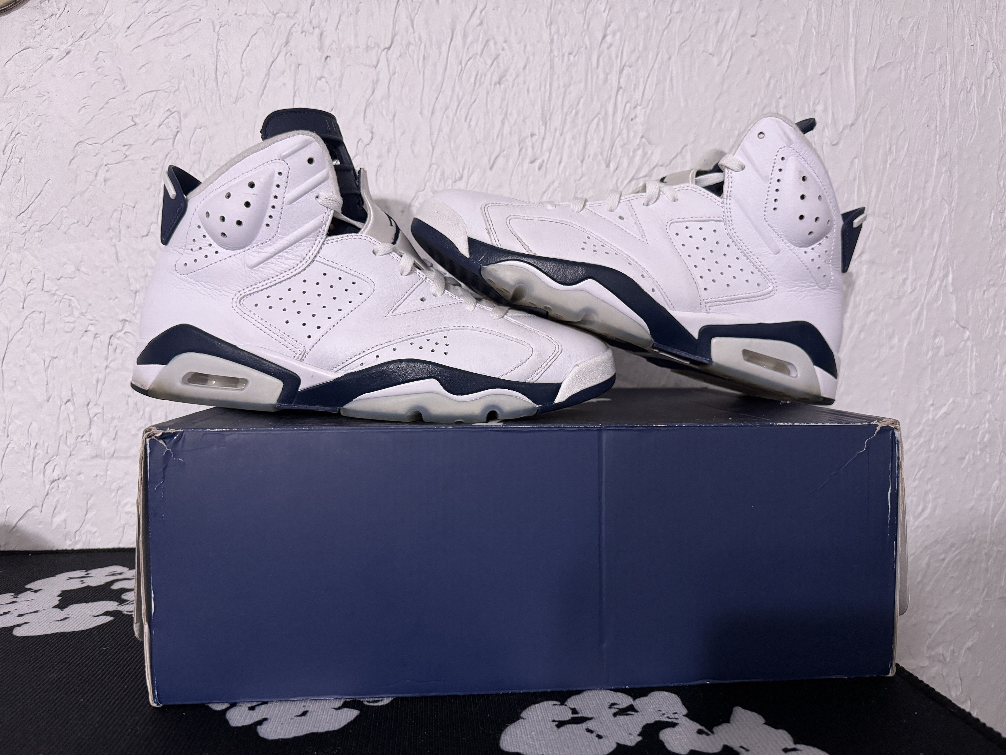 Jordan Brand × Nike US 12 - Air Jordan 6 Retro Midnight Navy Blue WITH BOX Size US 12 / EU 45 - 2 Thumbnail