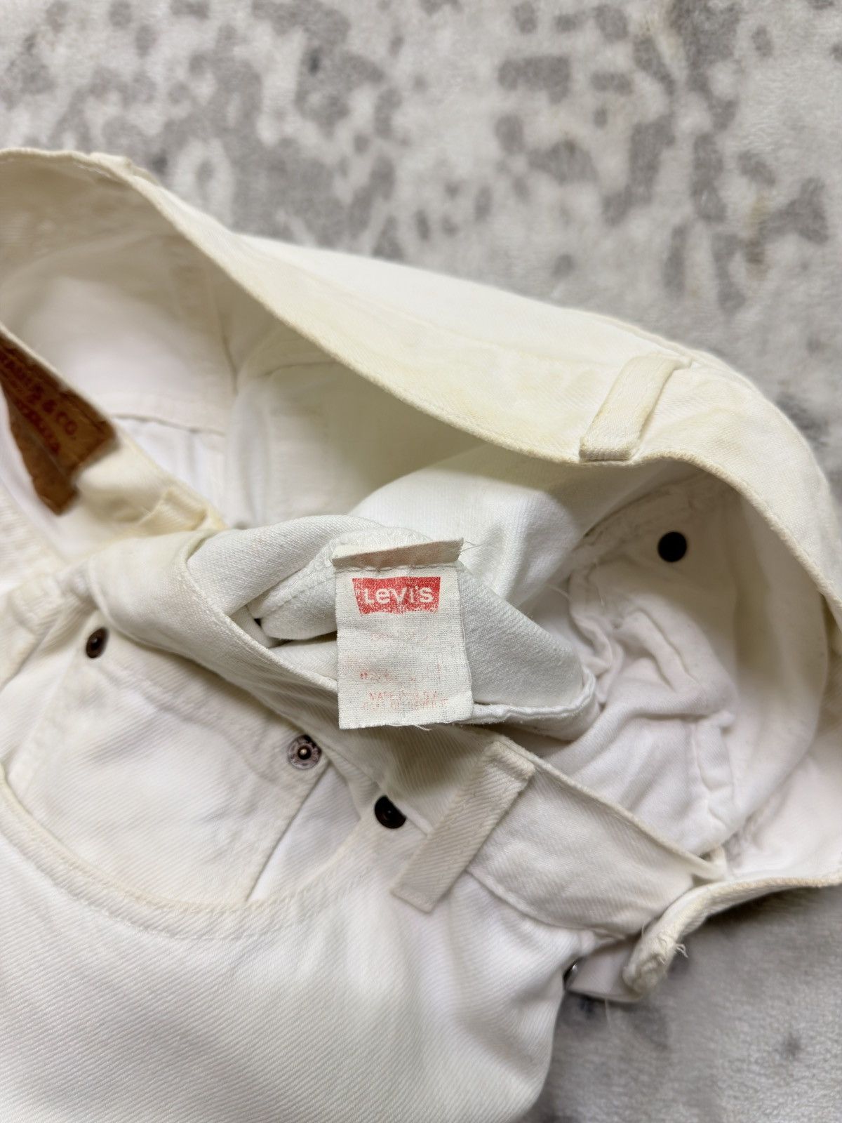 Levi's Vintage 80s LEVI'S 501 White Single R Denim Jeans Size US 30 / EU 46 - 15 Thumbnail