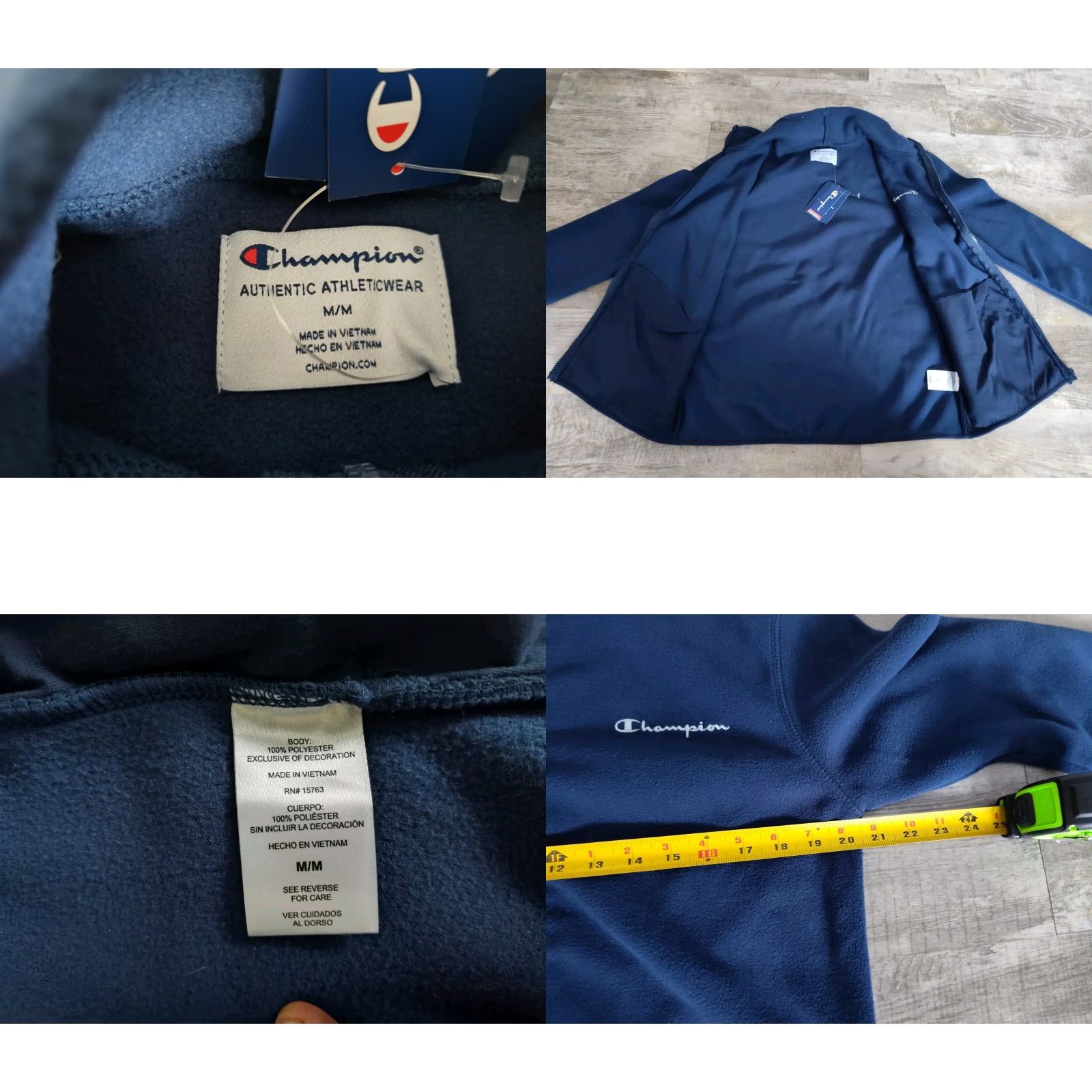 Champion Champion Polar Fleece Full Zip Jacket Women's Navy Blue Size M NWT NEW Size M / US 6-8 / IT 42-44 - 8 Thumbnail