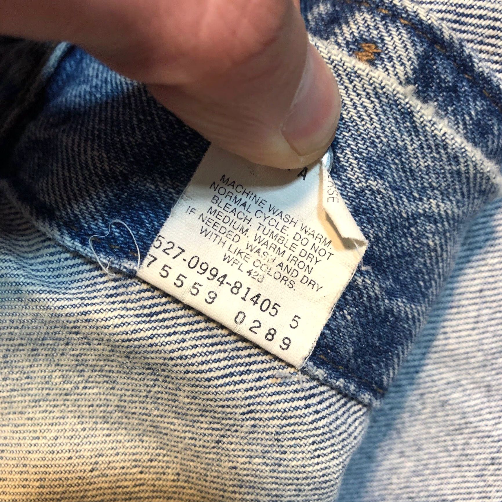 Levi's VINTAGE Levi's Denim Jacket Western USA Distressed Light Blue L Men Collared 80s 90s Style Jacket Size US L / EU 52-54 / 3 - 6 Thumbnail