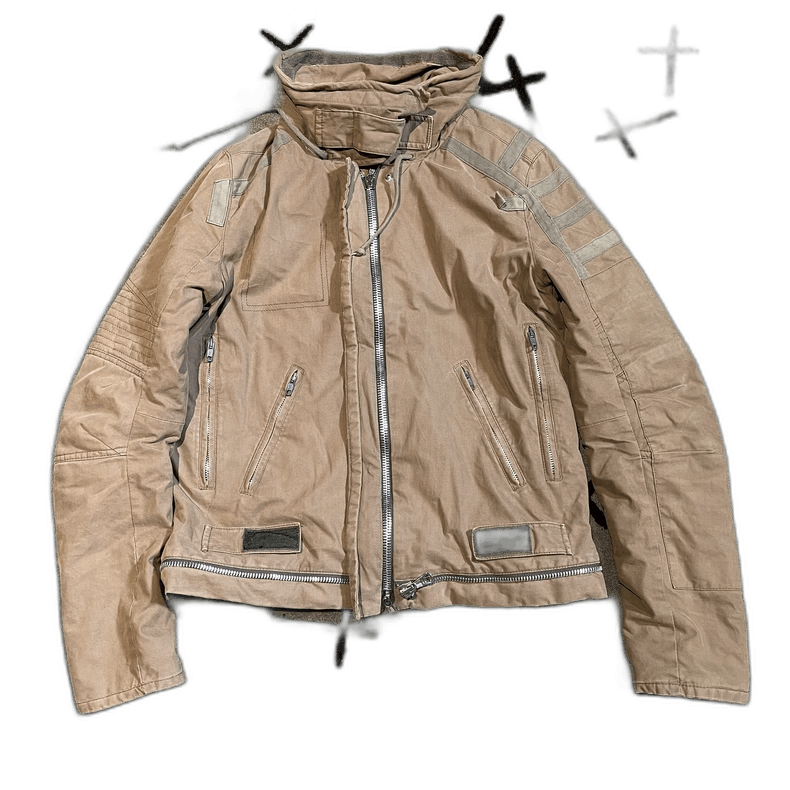 helmut lang astro biker jacket in moleskin