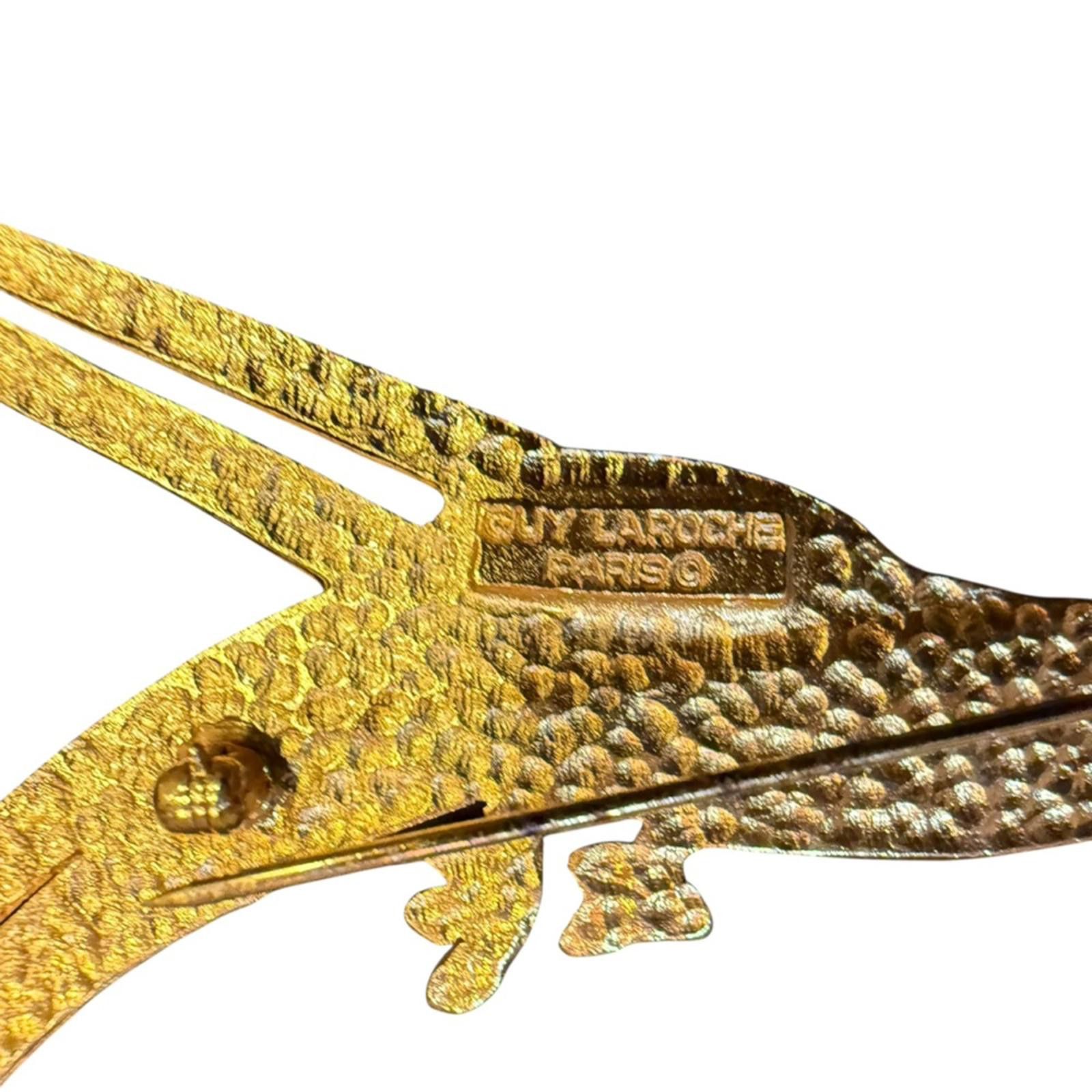 Guy Laroche Guy Laroche Paris Brushed Gold Modern Bird Brooch/Earrings Size ONE SIZE - 5 Thumbnail