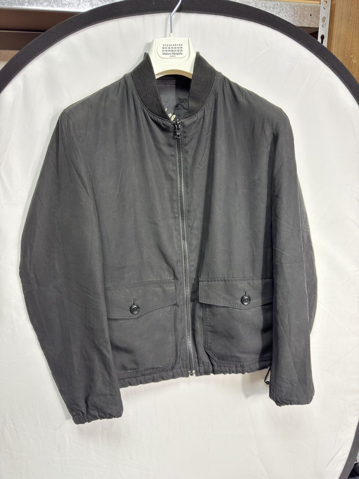 Yohji Yamamoto AW15 Silk Bomber Jacket Cropped Boxy