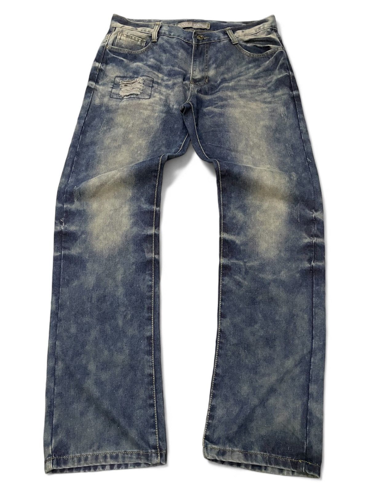 GOSTAR DE FUGA × Hysteric Glamour × Japanese Brand Martin Kustom Enzyme Mud Wash Distressed Jeans Size US 34 / EU 50 - 1 Thumbnail