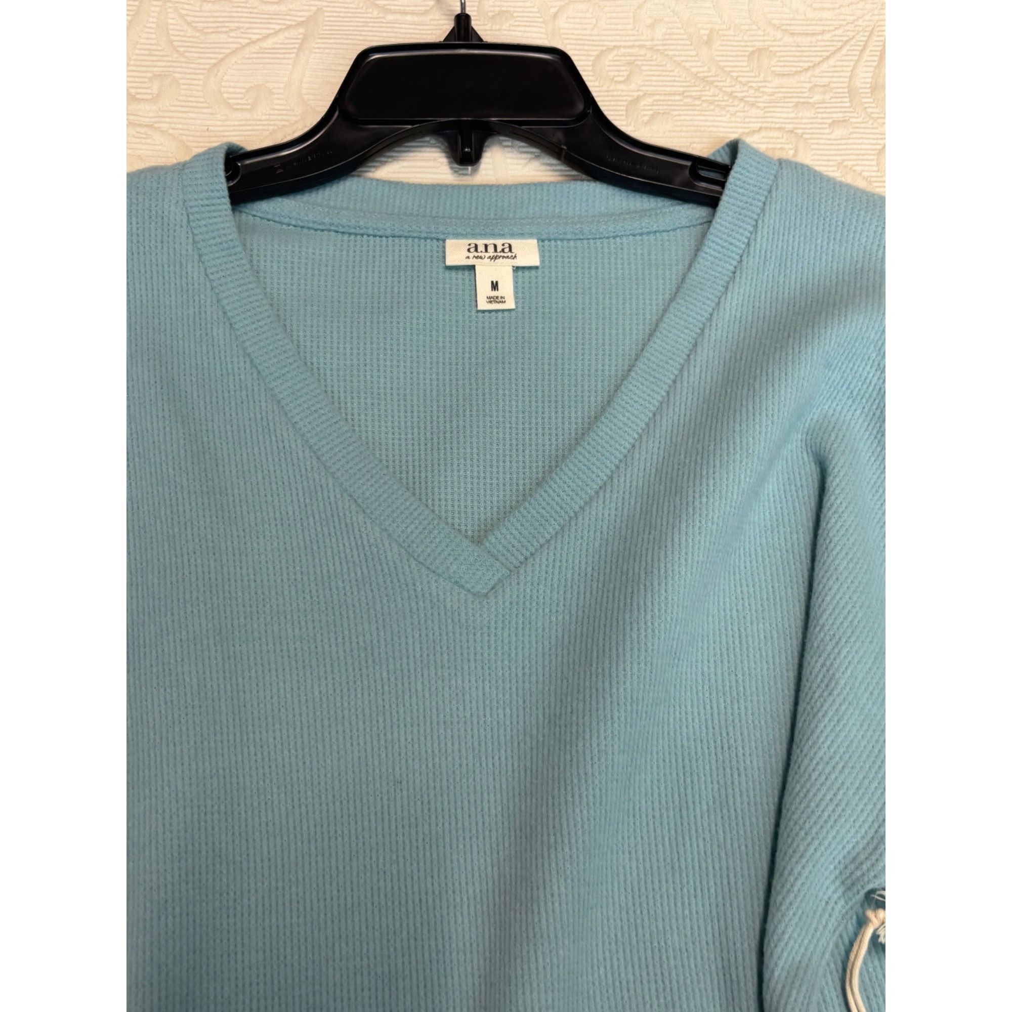 Other a.n.a. Women’s V-neck Thermal Top, Malabar Aqua, M Size M / US 6-8 / IT 42-44 - 10 Thumbnail