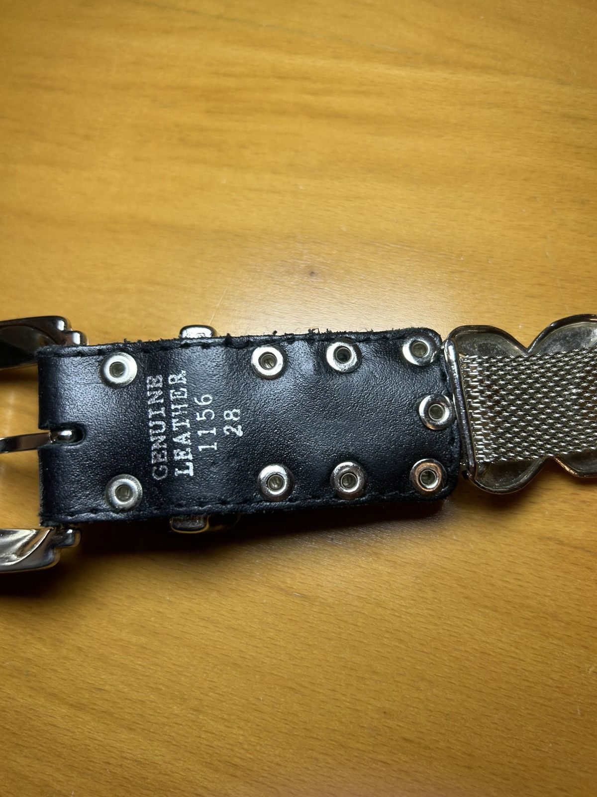 Vintage Vintage Nanni genuine leather “xxx” studded chainmail belt Size ONE SIZE - 9 Thumbnail