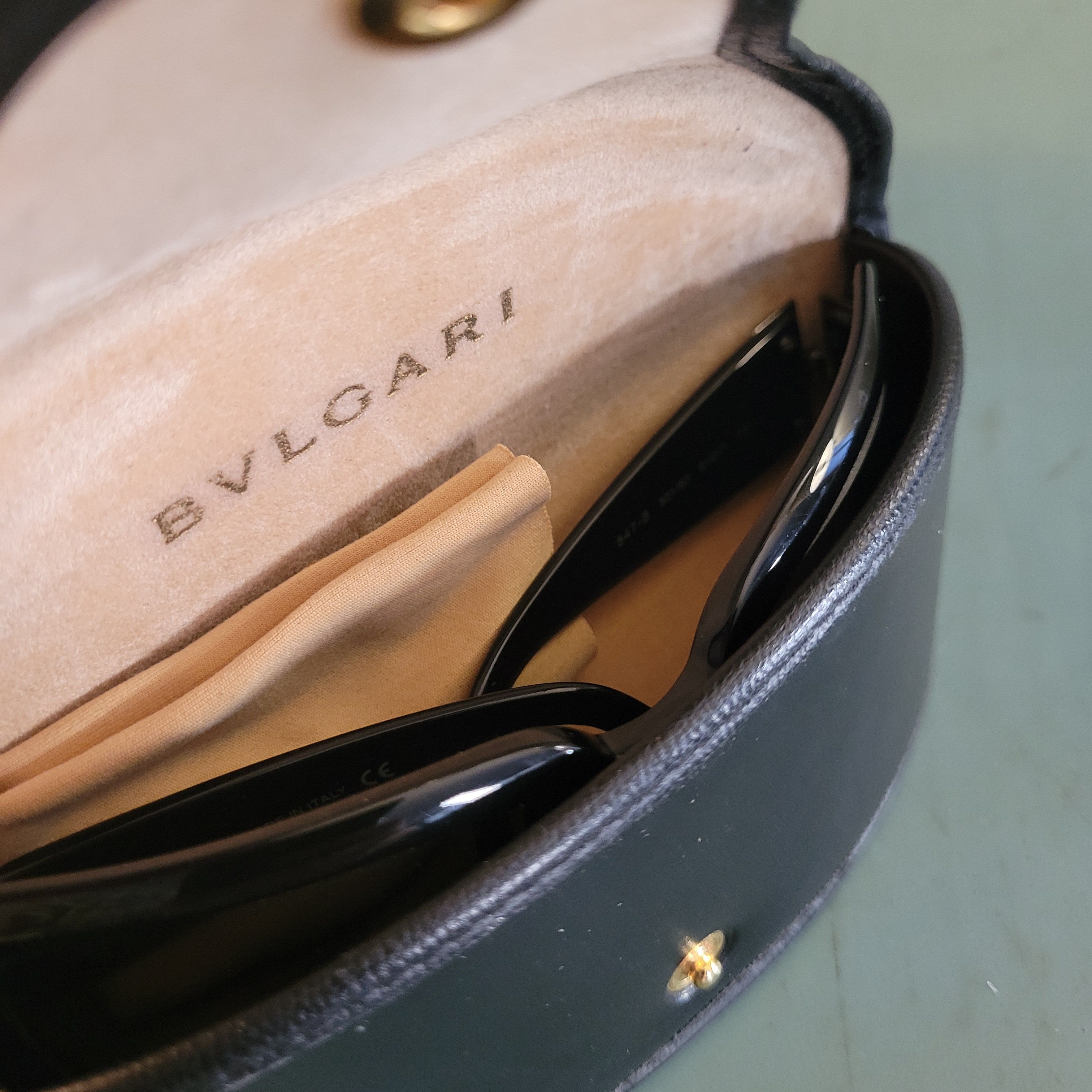 Bvlgari Rhinestone Embellished Black Vintage with Case and Cloth Size ONE SIZE - 12 Thumbnail