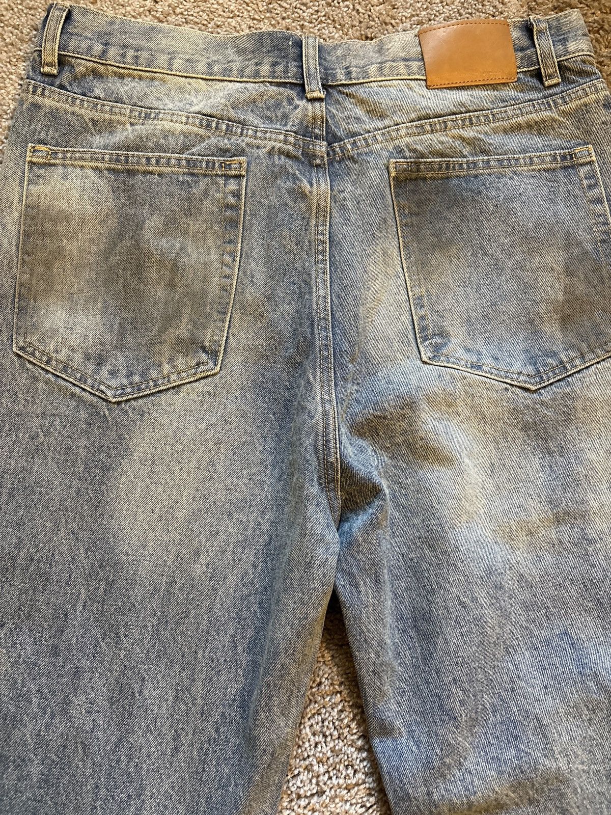 Other Mud Dyed Washed, distressed Blue Baggy Jeans Size US 35 - 3 Thumbnail