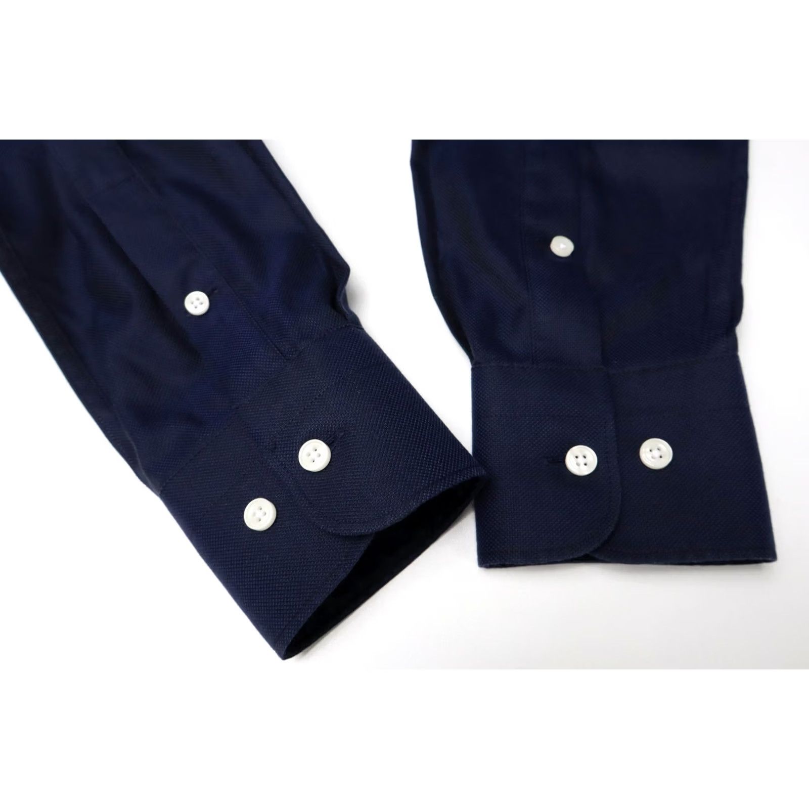 Suitsupply Suitsupply Traveller Shirt Men's 37/14 1/2 Navy Blue Button-Up Spread Collar Shirt Mens Blues 37/14 1/2 Size US M / EU 48-50 / 2 - 5 Thumbnail