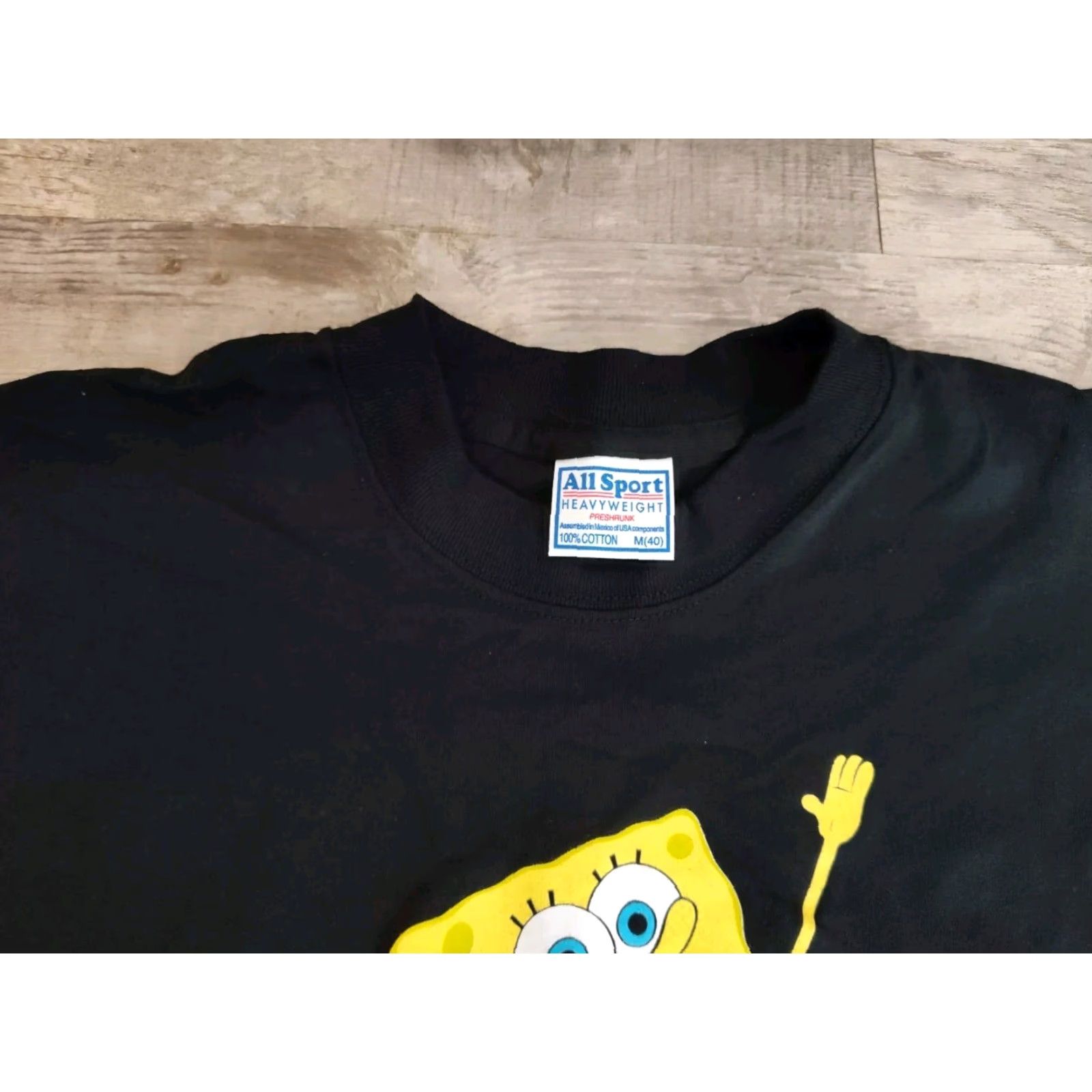 Vintage VINTAGE SpongeBob SquarePants Graphic Long Sleeve T-Shirt Adult Medium Black Y2K Mens Size US M / EU 48-50 / 2 - 4 Thumbnail