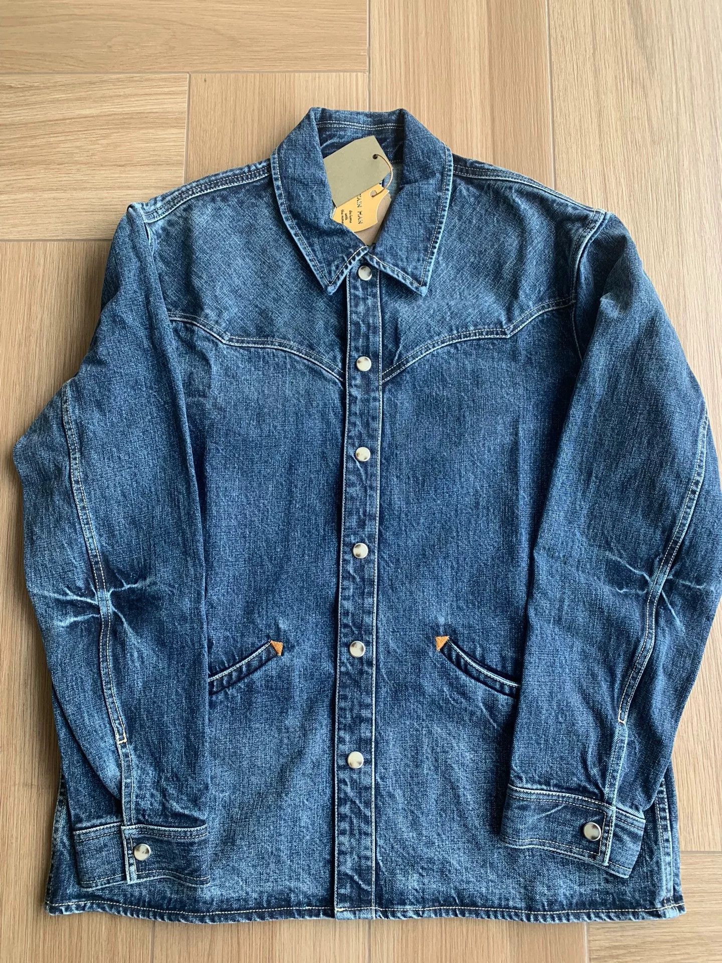 Japanese Brand denim western ranch jacket for men Size US XXL / EU 58 / 5 - 1 Thumbnail