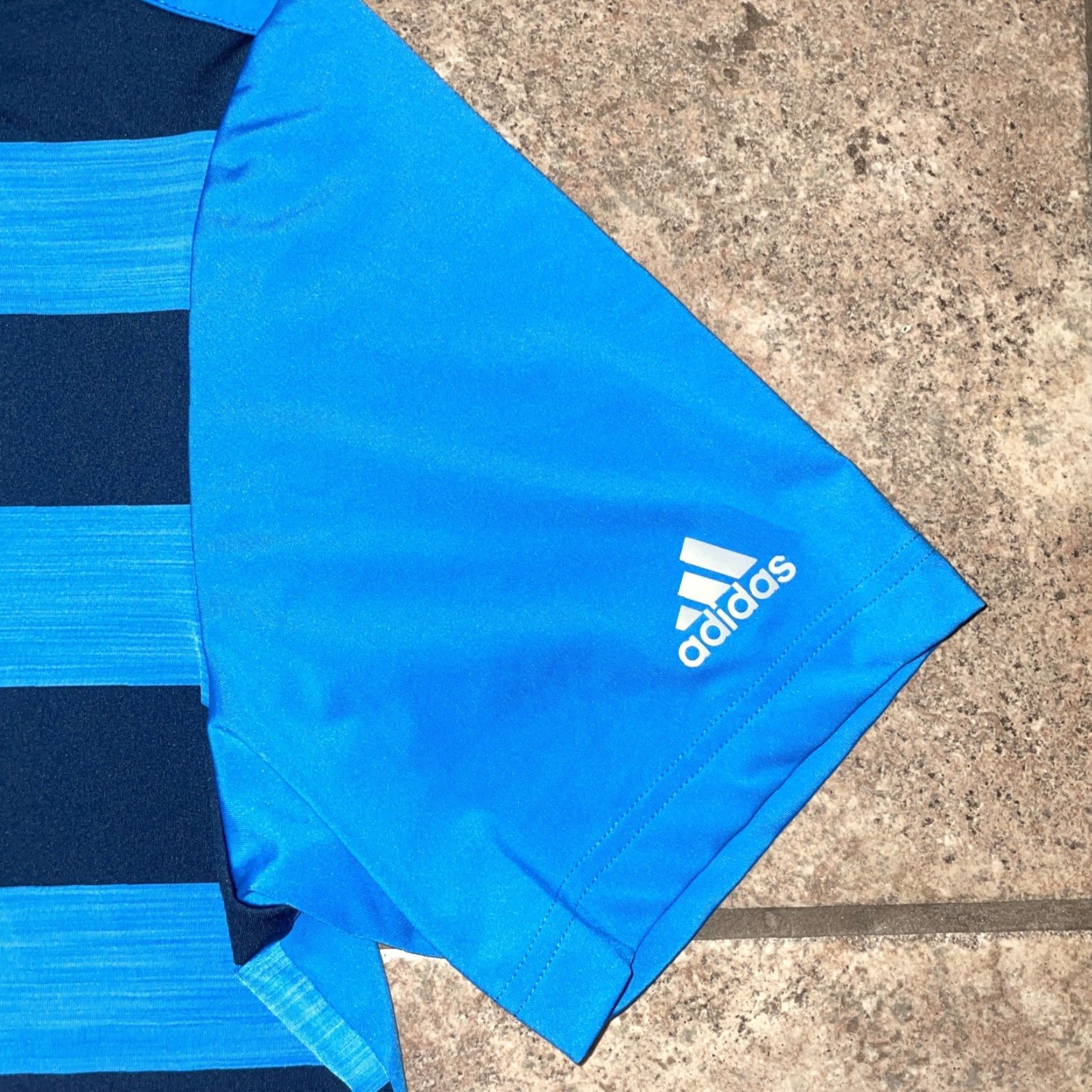 Adidas Adidas Golf Polo Shirt Mens M Blue Striped Polo Shirt Golf M Adidas Blue Striped Polo Shirt Mens M Size US M / EU 48-50 / 2 - 2 Thumbnail