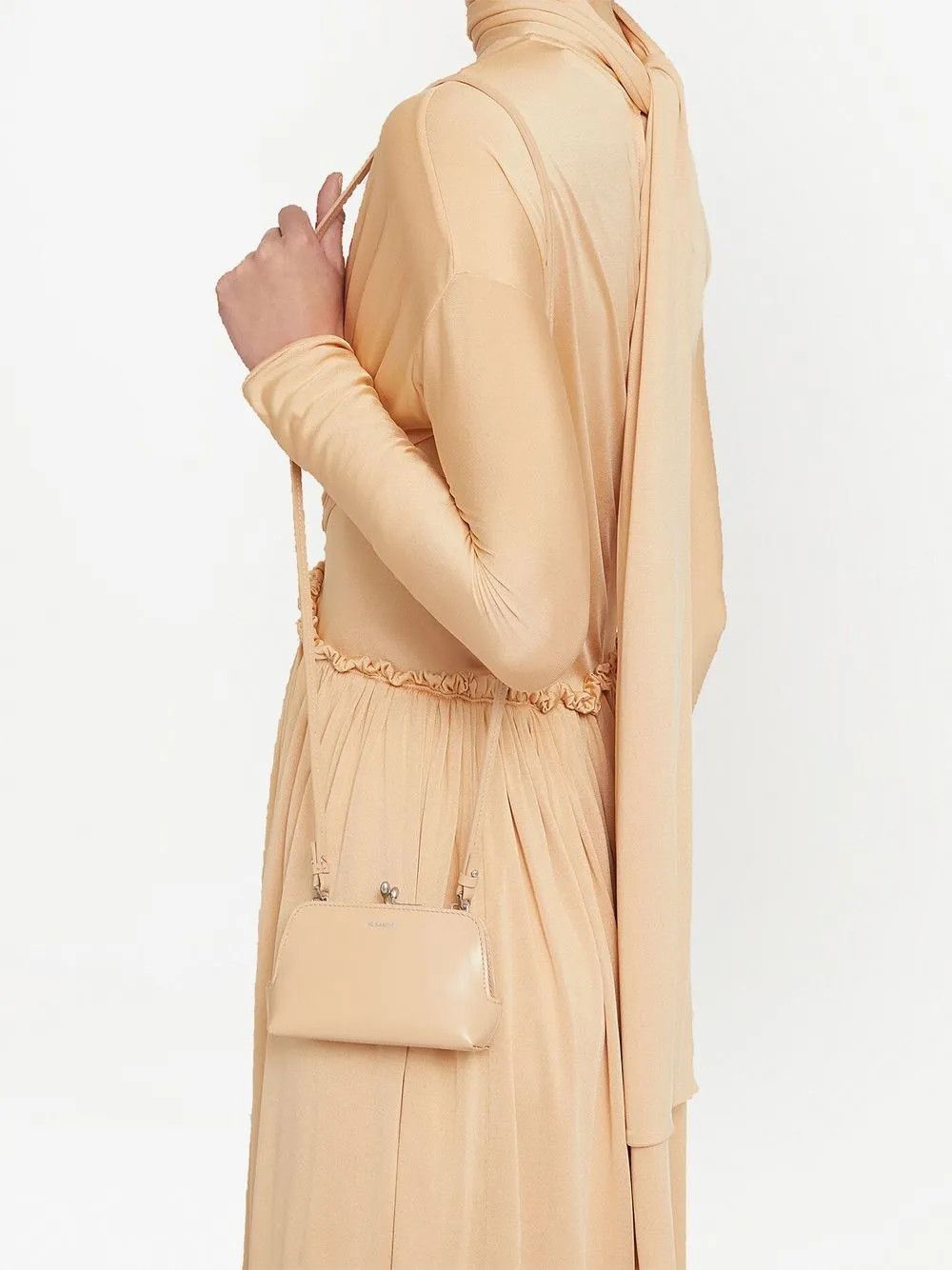 Jil Sander o1y1025 Size : OS / Leather Crossbody Bag in Camel Size ONE SIZE - 5 Thumbnail