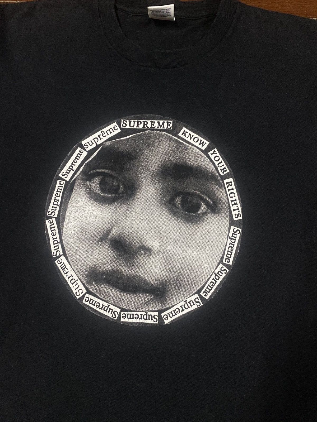 Supreme Supreme Know Your Rights Large Black Tee SS17 2017 Size US M / EU 48-50 / 2 - 6 Thumbnail