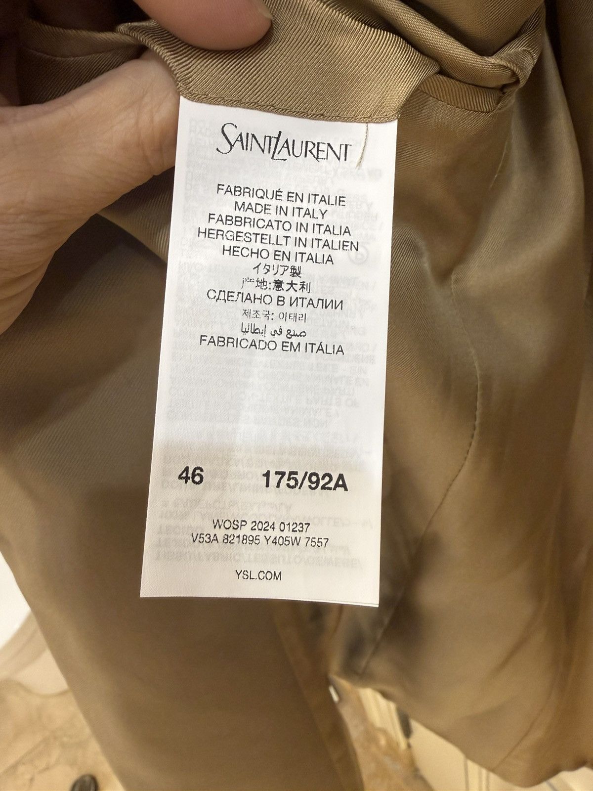 Saint Laurent Paris Single breasted jacket size46 Size 46R - 16 Thumbnail