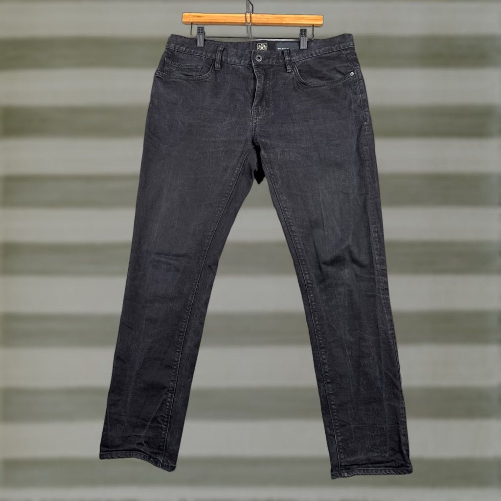 Roark Revival Jeans Mens 36x32 Denim Slim Cotton Stretch Black HWY 133 City College Straight 90s? Wait.