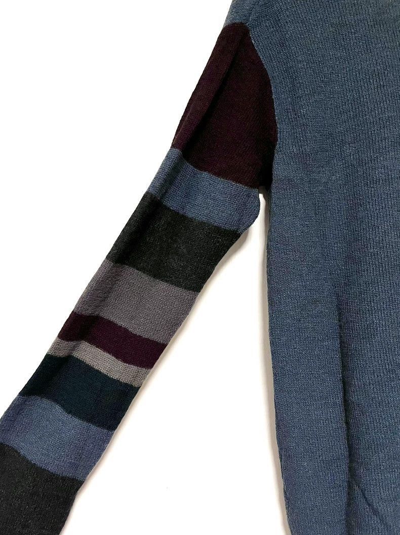 Comme des Garcons Rare Peacock Blue V-Neck Wool Knitwear 2505-Nextarrow Size US M / EU 48-50 / 2 - 3 Thumbnail
